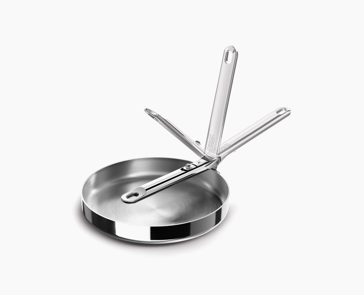 Joseph Joseph Space Steel 24 Cm (9.5") Stainless-Steel Frying Pan With  Folding Handle