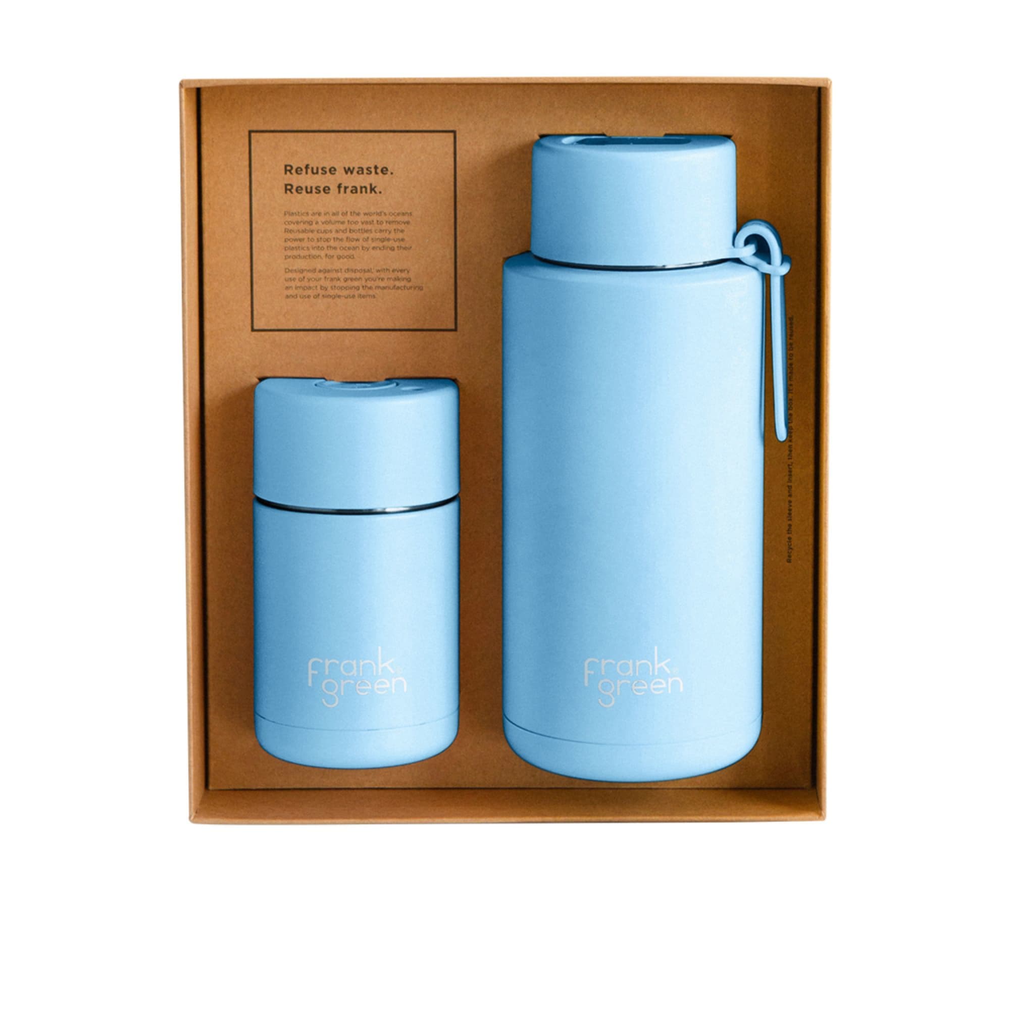 Frank Green Gift Set 10oz/34oz Sky Blue