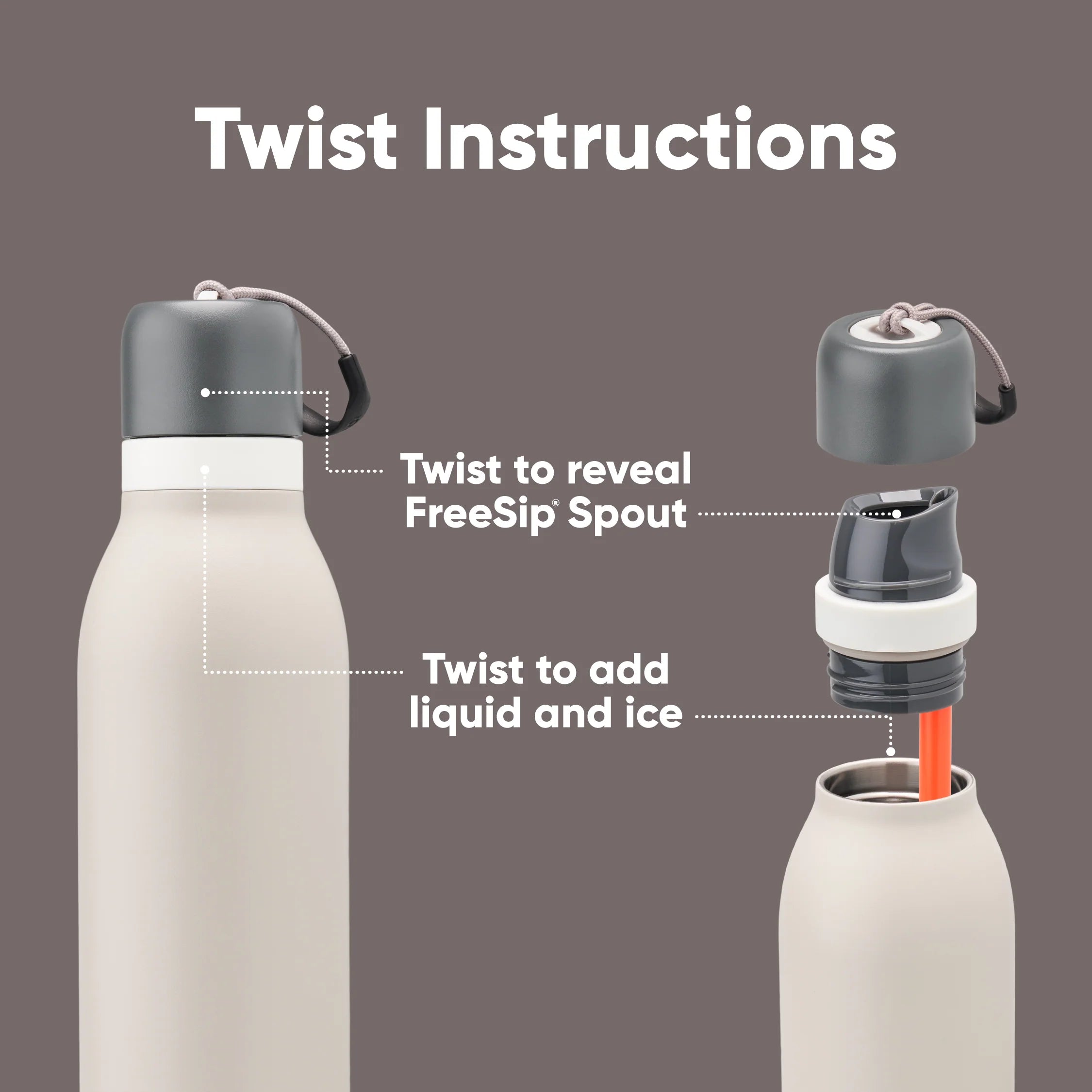 Owala Freesip Twist Bottle 18oz - Neo Sage