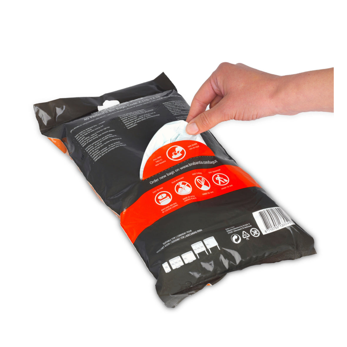 Brabantia Bin Liner Code X 10-12L (BO/ICON) 40 Bags Dispenser Pack