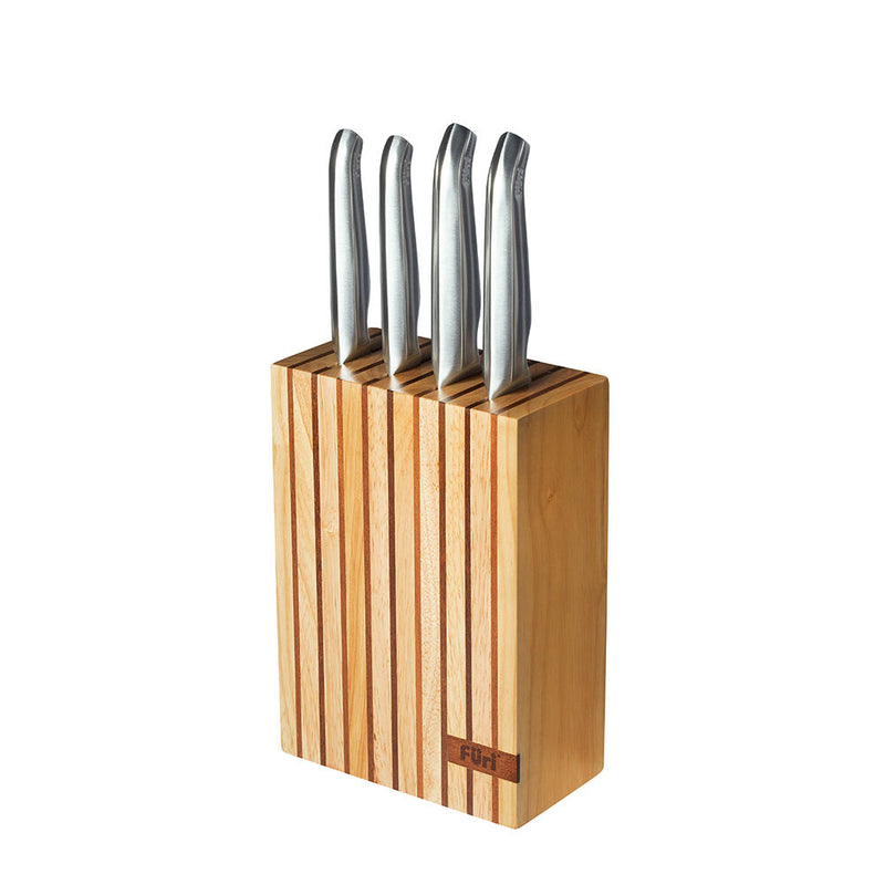 Furi Pro Wood 5 Piece Knife Block Set