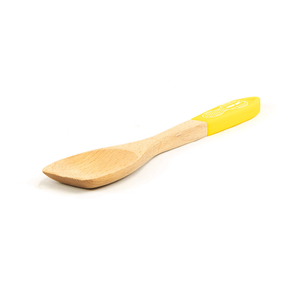 Neoflam Beechwood spatula with Yellow Silicone Handle
