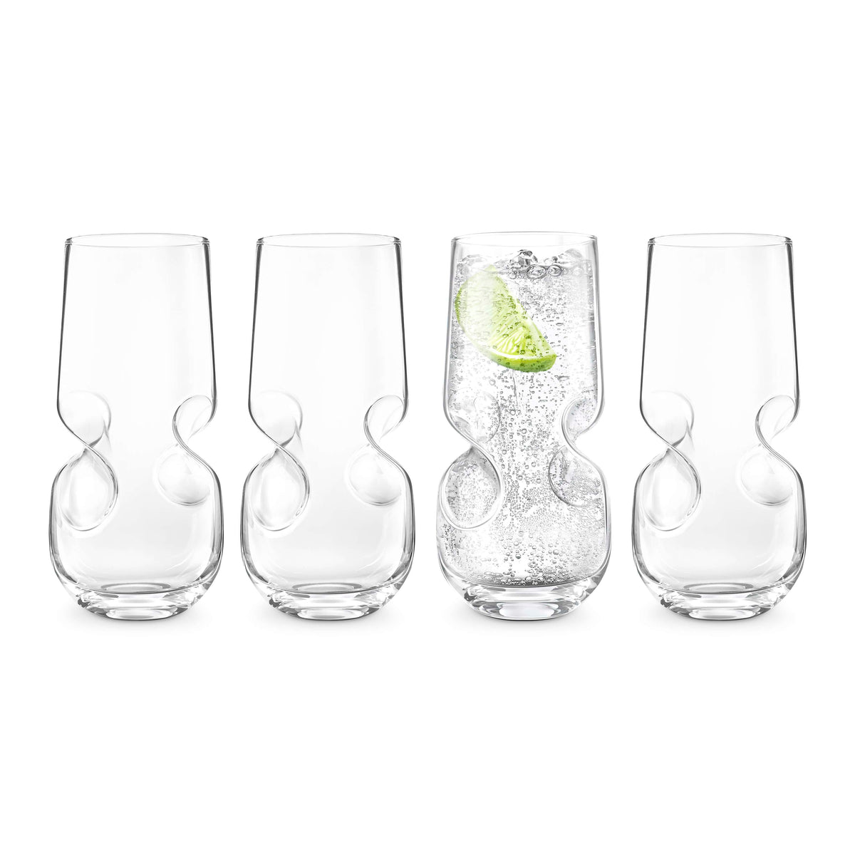 Final Touch Bubbles Seltzer Glass – Set Of 4