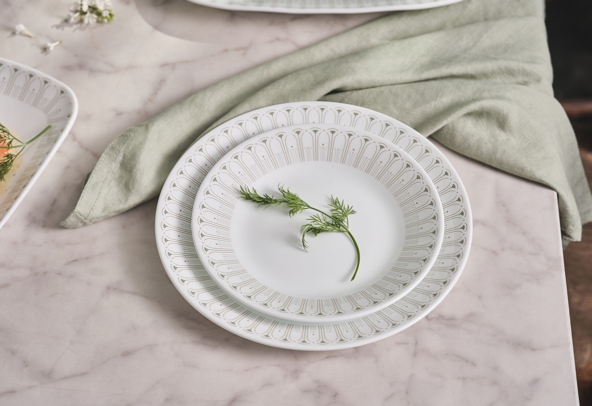 Corelle Glam Green Lunchon Plate 21cm