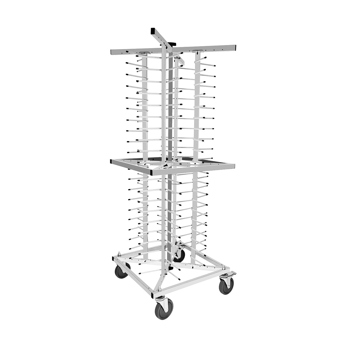 Chef Inox Plate Stacking Trolley to Suit 72 Plates 600x610x1610mm