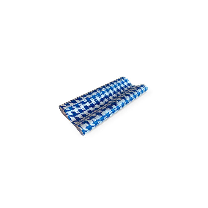 ecoware Greaseproof Paper Gingham Blue Half (Pack of 400)