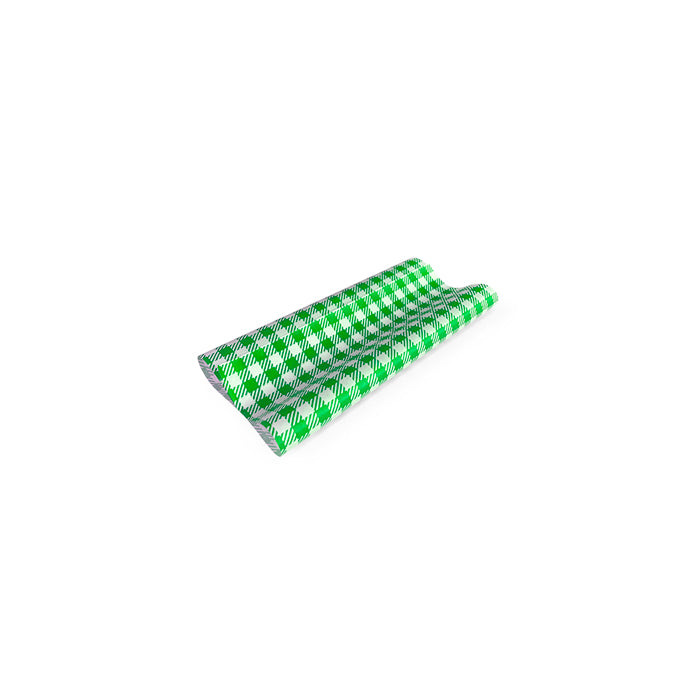 ecoware Greaseproof Paper Gingham Green Half (Pack of 400)