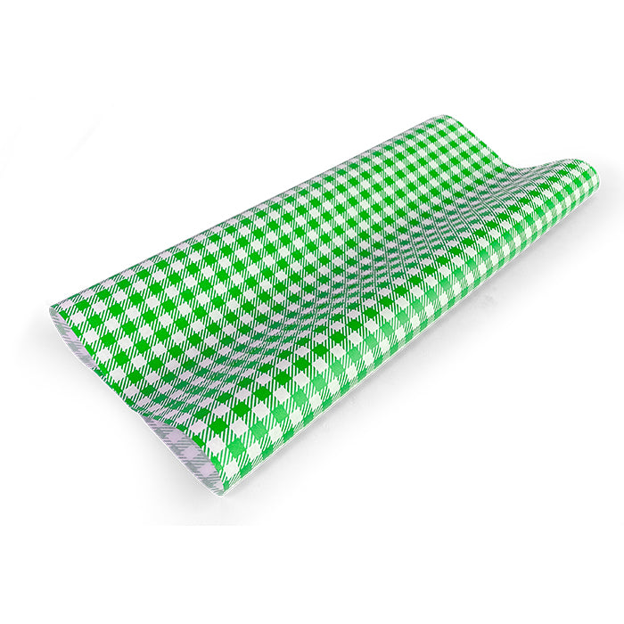 ecoware Greaseproof Paper Gingham Green Large (Pack of 200)