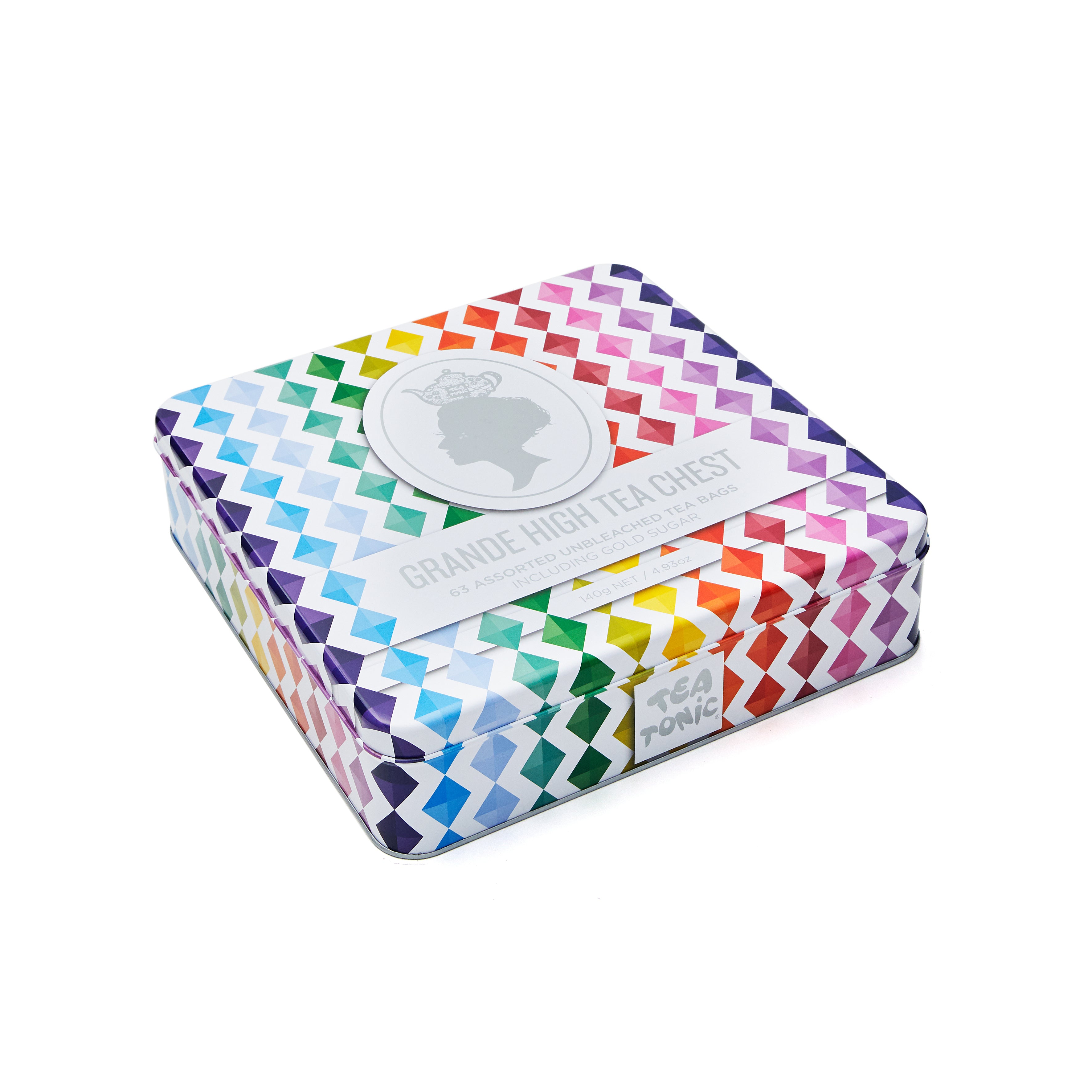 Tea Tonic Grande High Tea Chest - 63 Teabags + Mini Gold Sugar