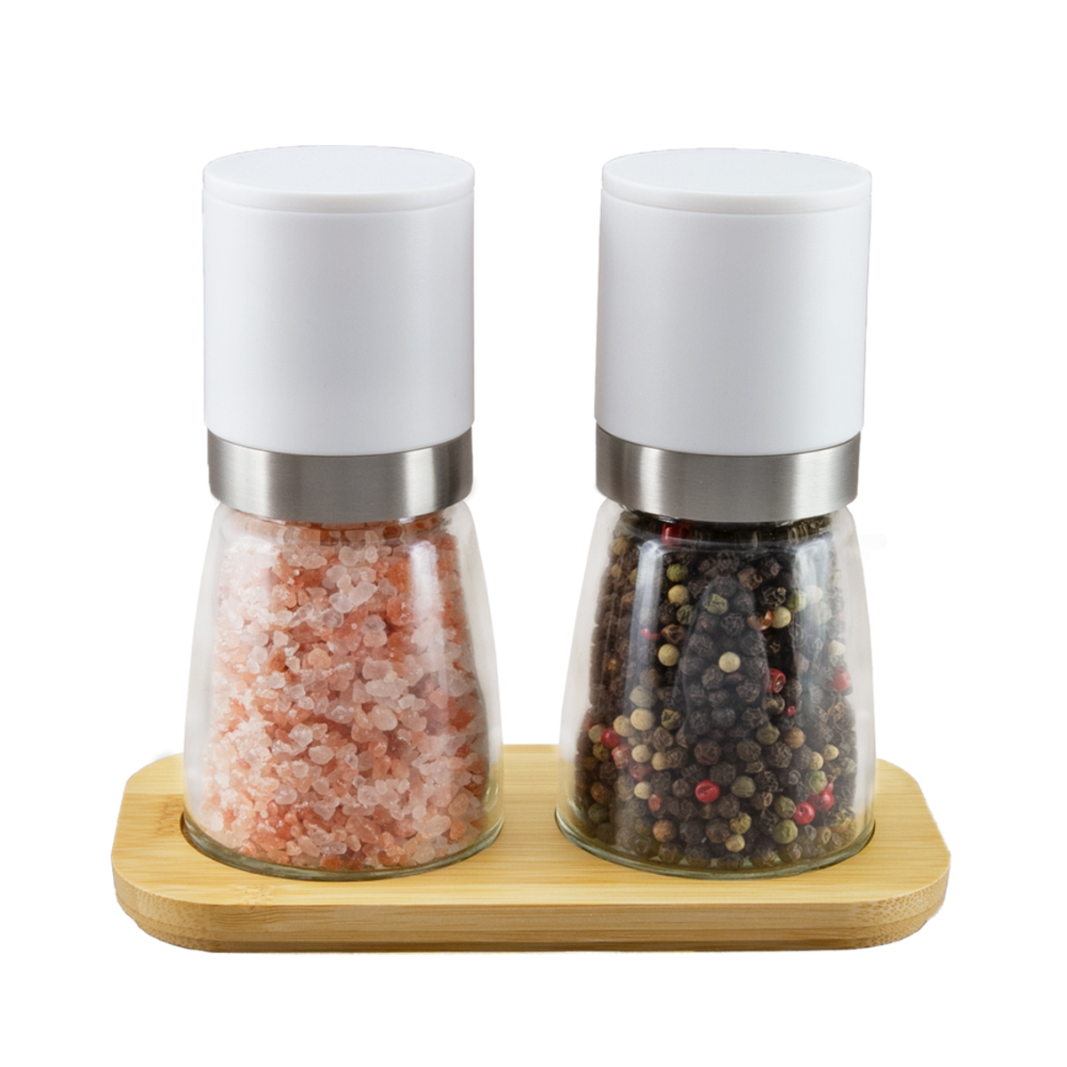 G&S Lotus 3 Piece Upside-Down Mill Set – Gourmet Peppercorn & Himalayan Mineral Salt