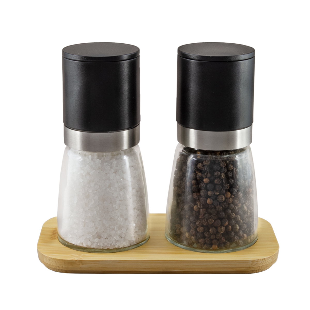 G&S Atlas 3 Piece Upside-Down Mill Set – Black Peppercorn & Australian Sea Salt