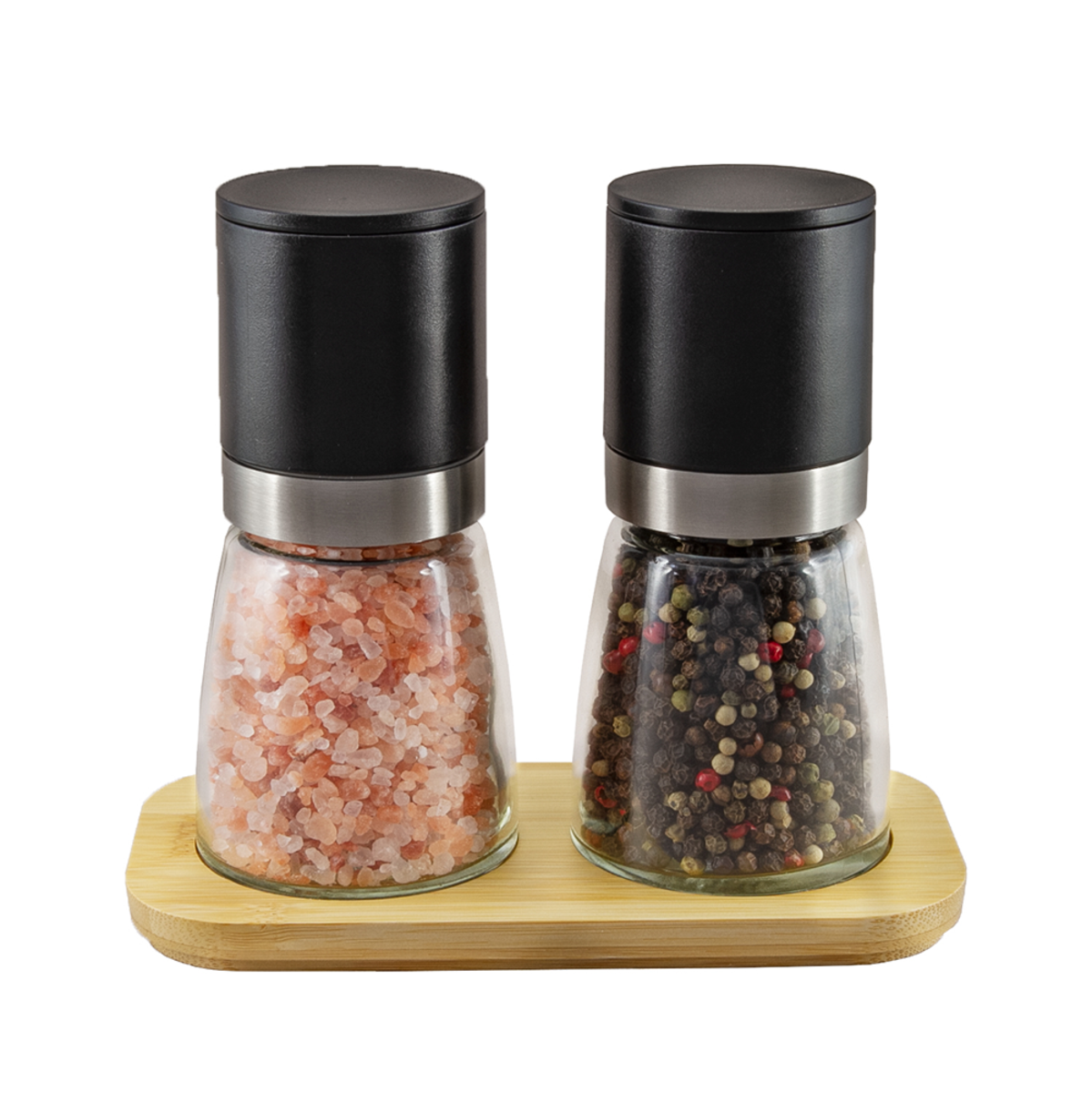 G&S Atlas 3 Piece Upside-Down Mill Set – Gourmet Peppercorn & Himalayan Mineral Salt