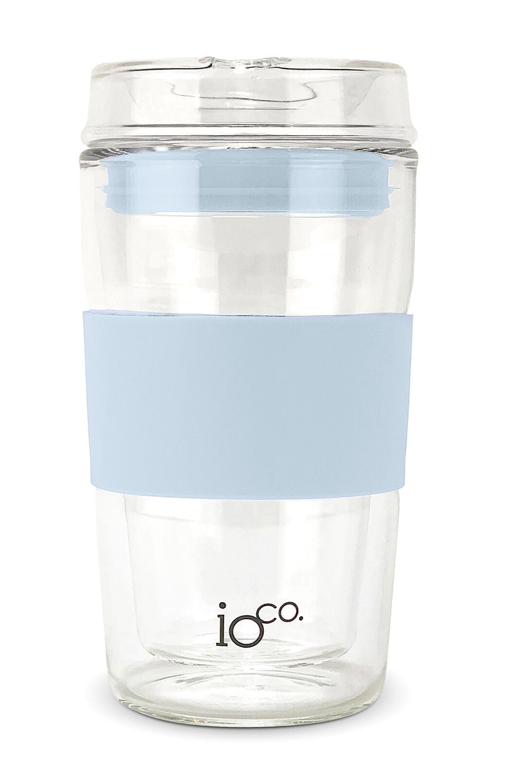 IOco 12oz Reusable Glass Coffee Travel Cup - Eucalyptus
