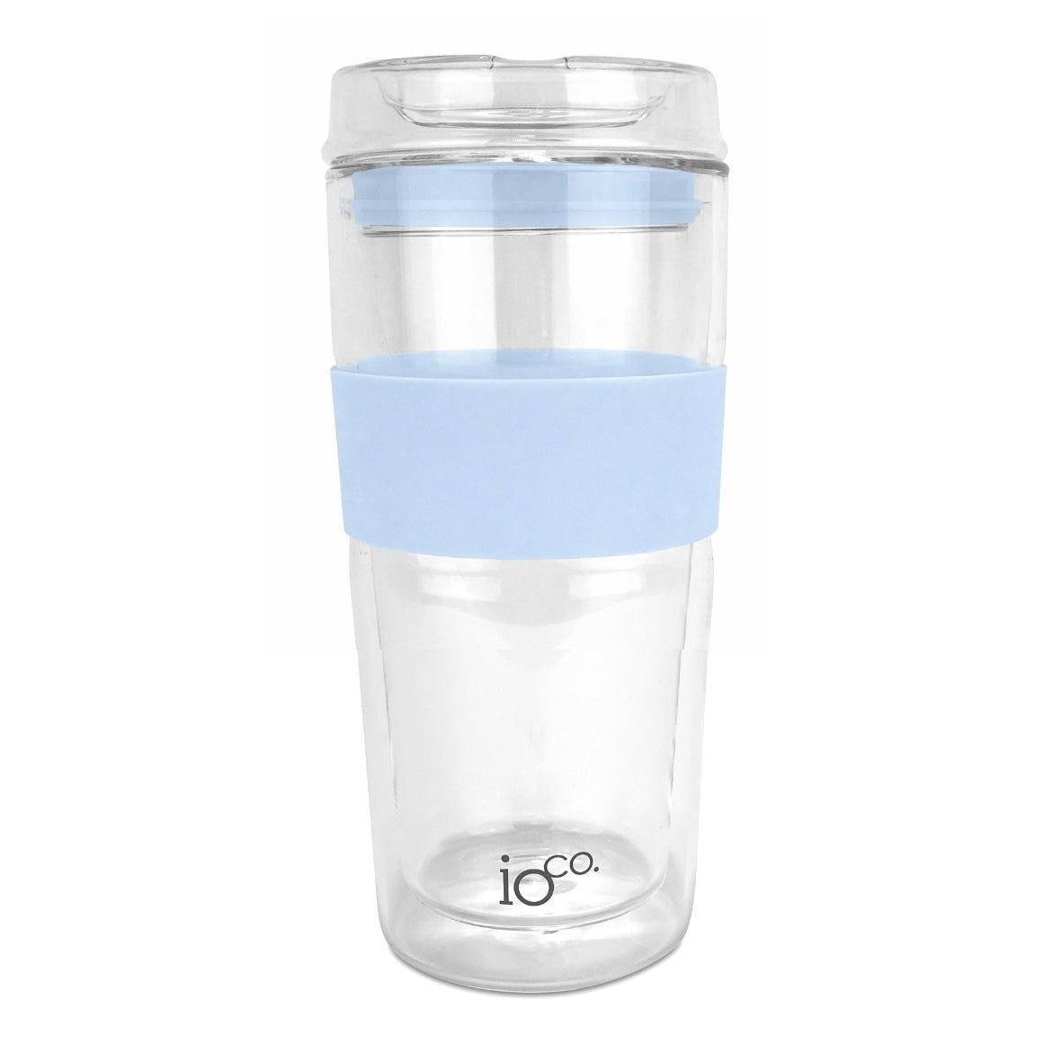 IOco 16oz Reusable Glass Coffee Travel Cup - Eucalyptus