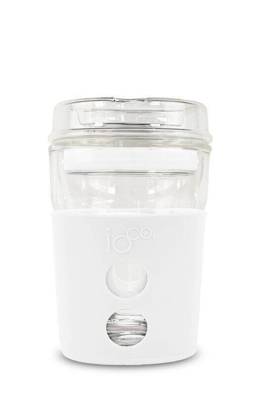 IOco 4oz Piccolo Reusable Glass Coffee Travel Cup - Snow White
