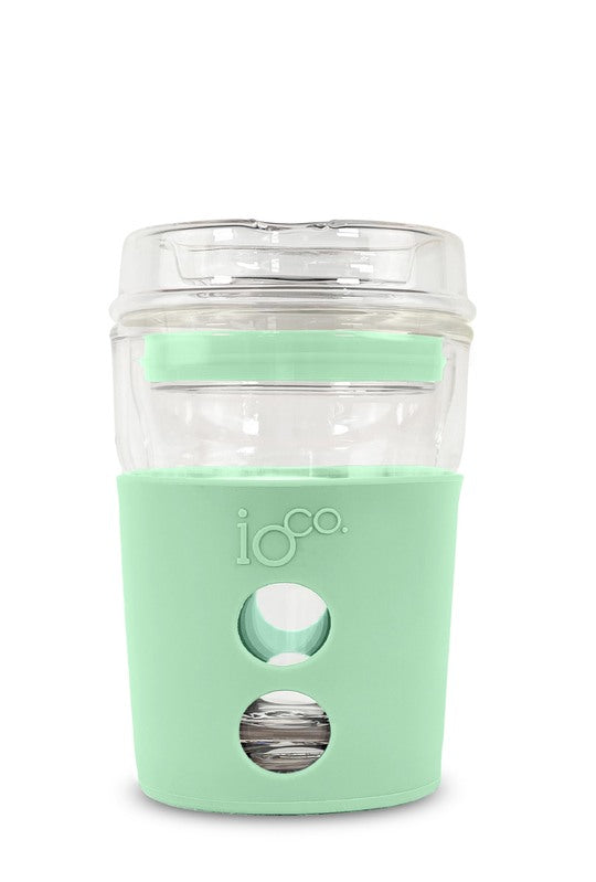 IOco 4oz Piccolo Reusable Glass Coffee Travel Cup - Misty Mint
