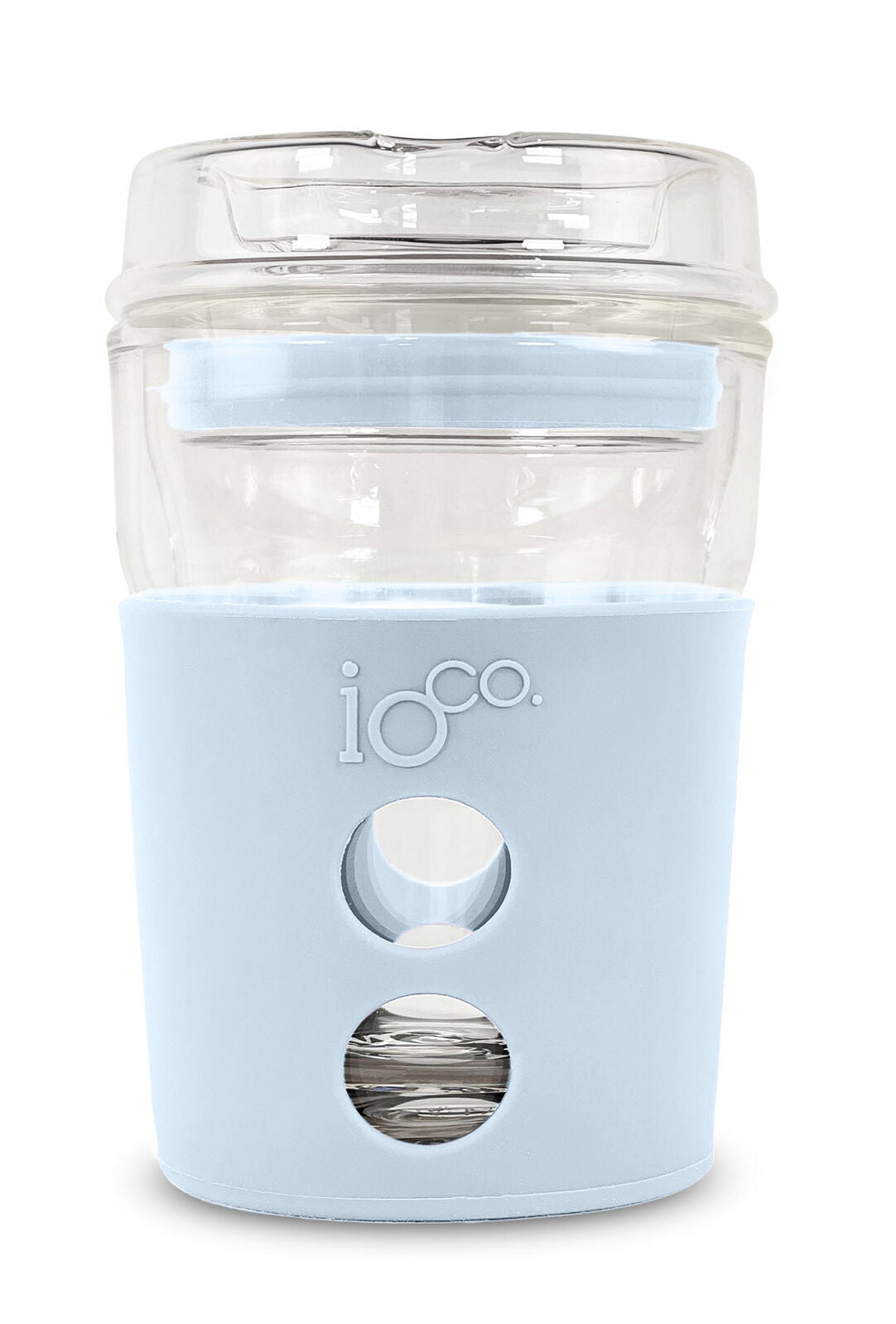 IOco 8oz Reusable Glass Coffee Travel Cup - Eucalyptus