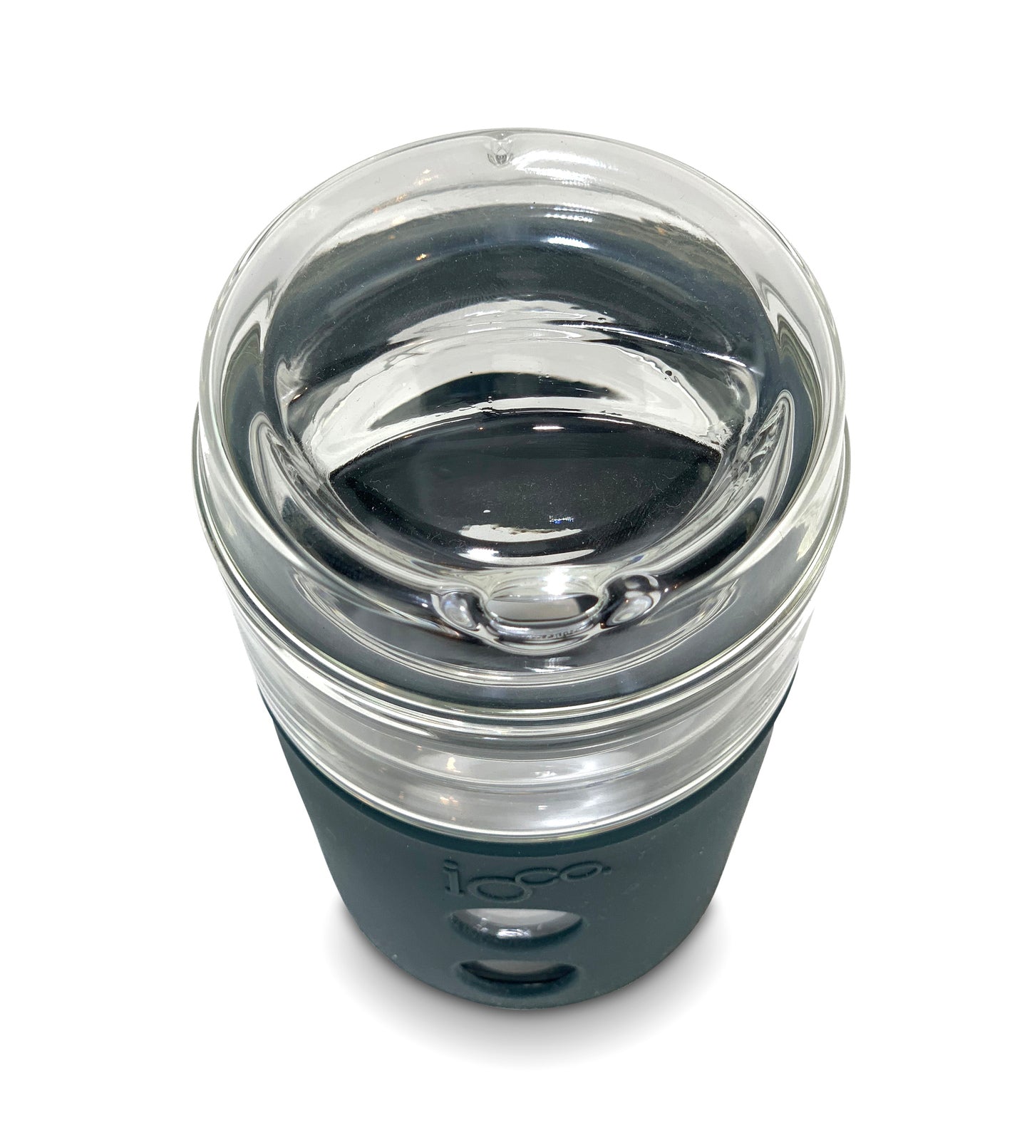 IOco 8oz Reusable Glass Coffee Travel Cup - Denim Kumquat Orange Seal