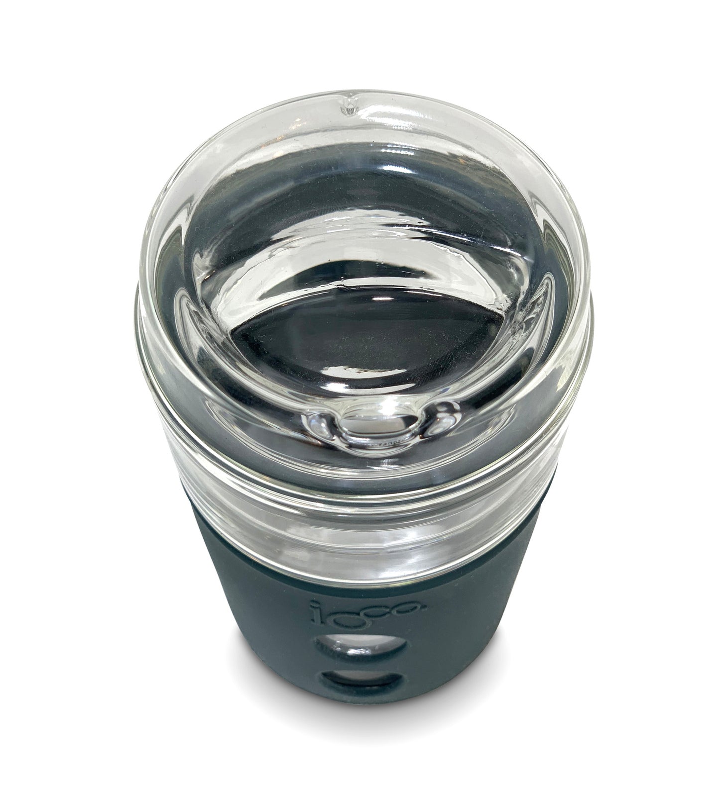 IOco 8oz Reusable Glass Coffee Travel Cup - Denim Hot Pink Seal