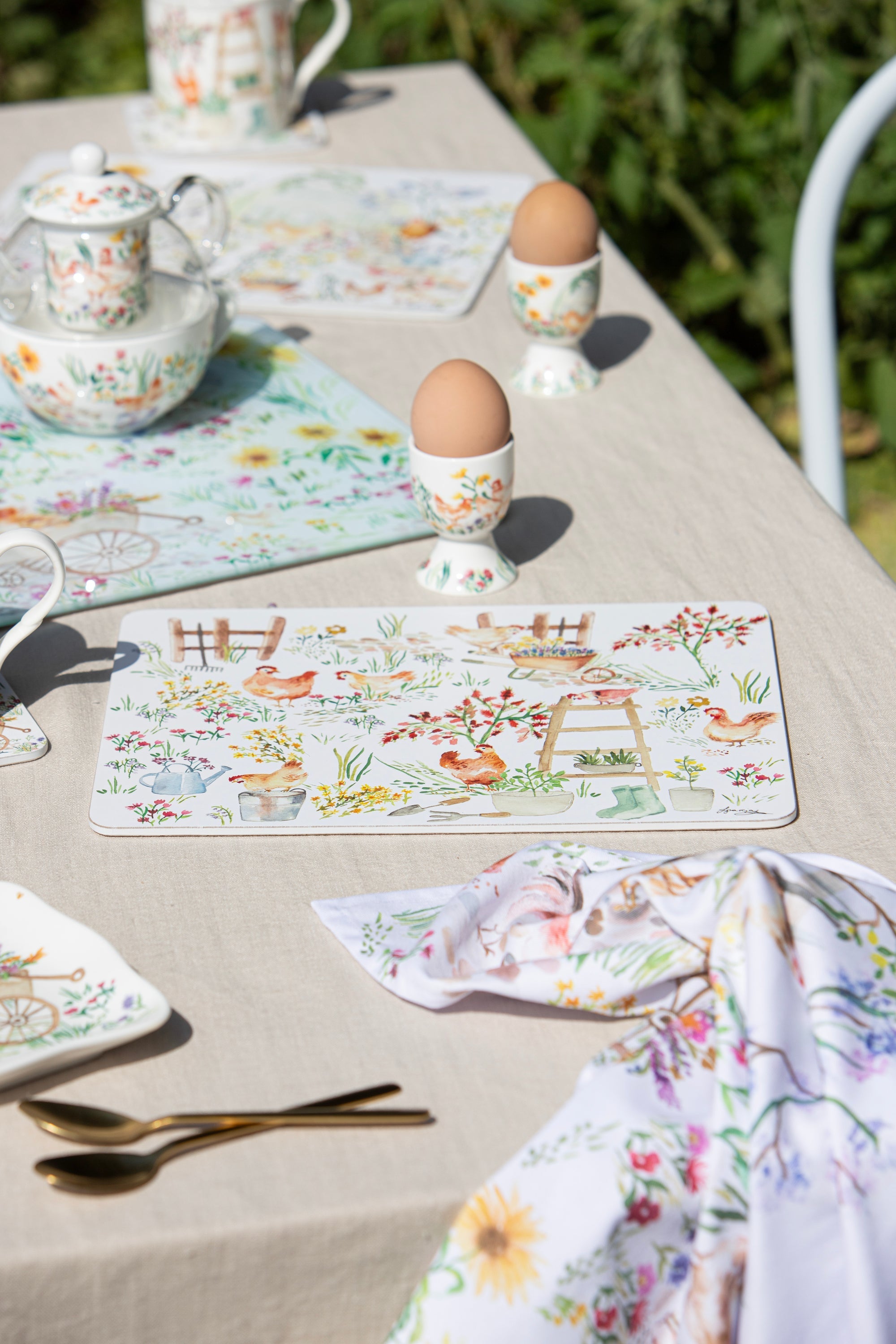 Ashdene Garden Hens 6pk Placemat