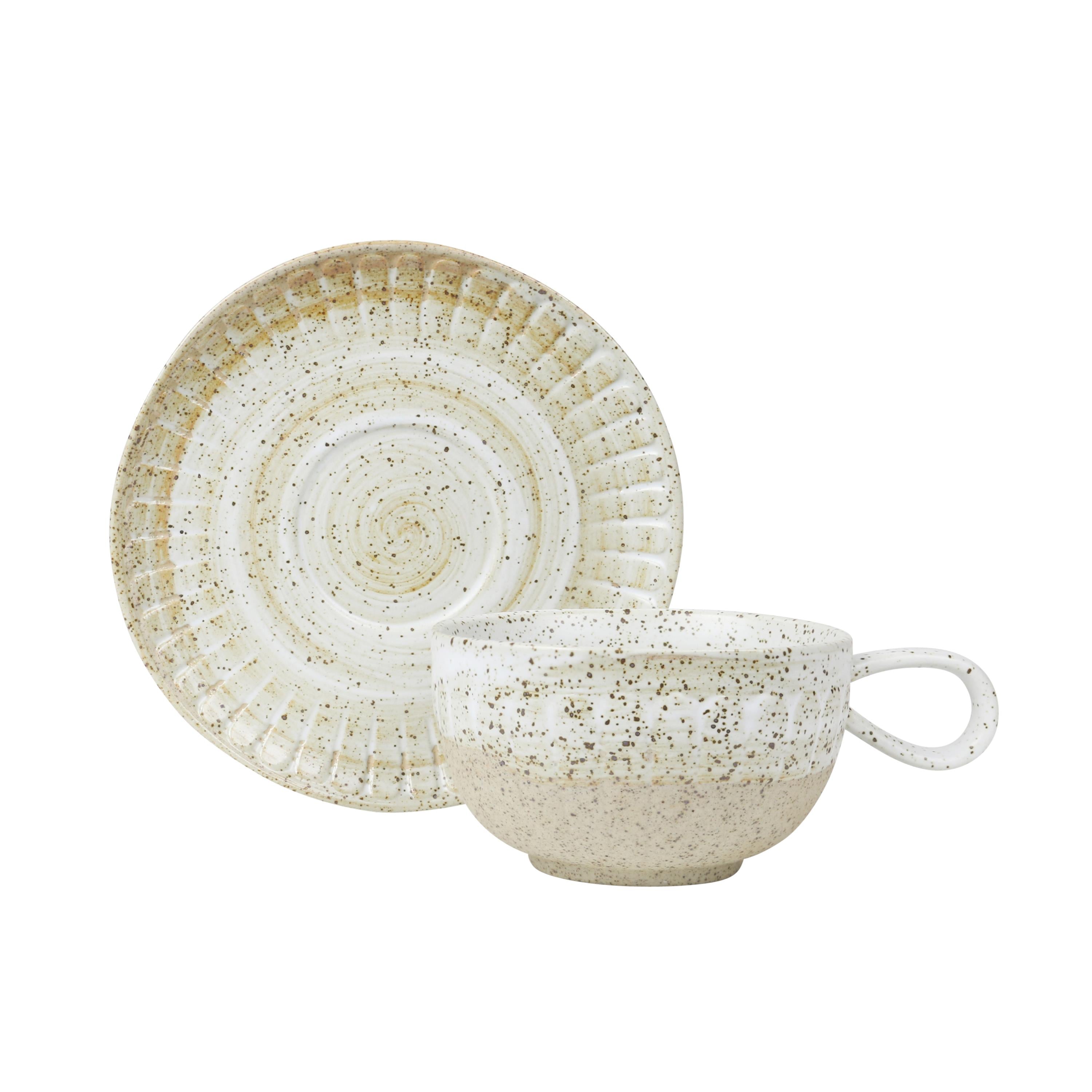 Robert Gordon Ceylon High Tea Cup & Saucer - White