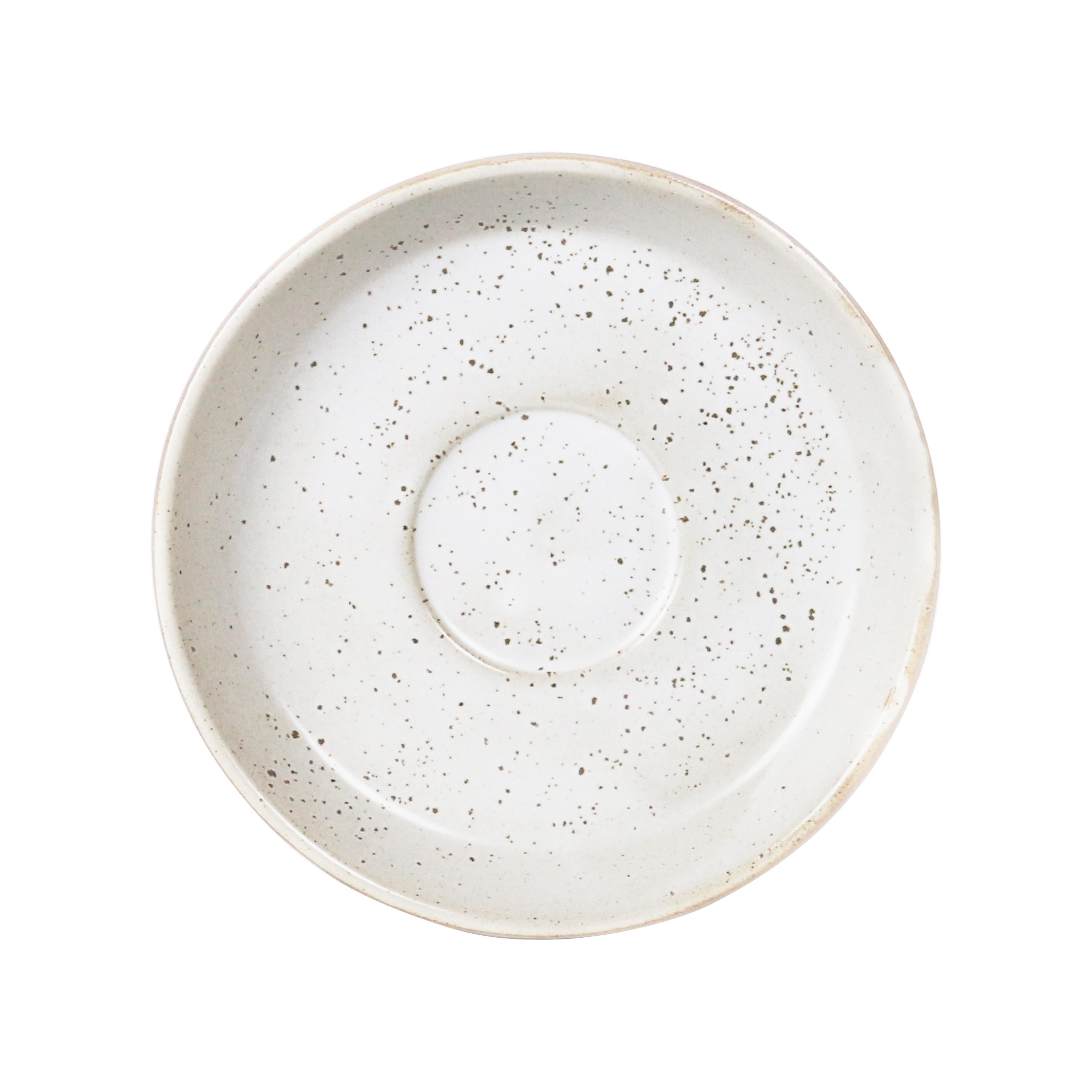 Robert Gordon Ritual Saucer to Suit Cappuccino and Mug - Speckled White