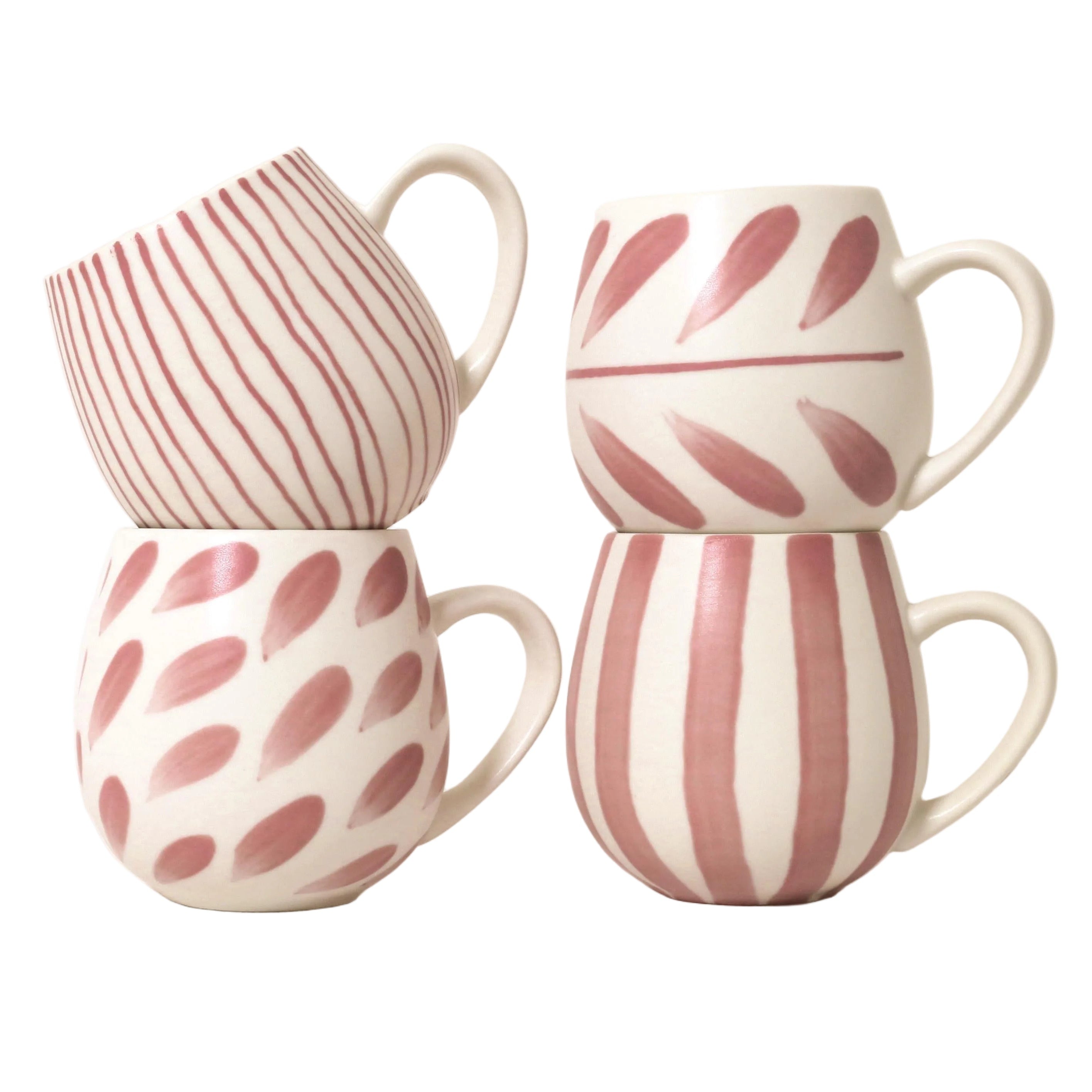 Robert Gordon Hug Me Mugs Mug 4 Pack - Rose Brush