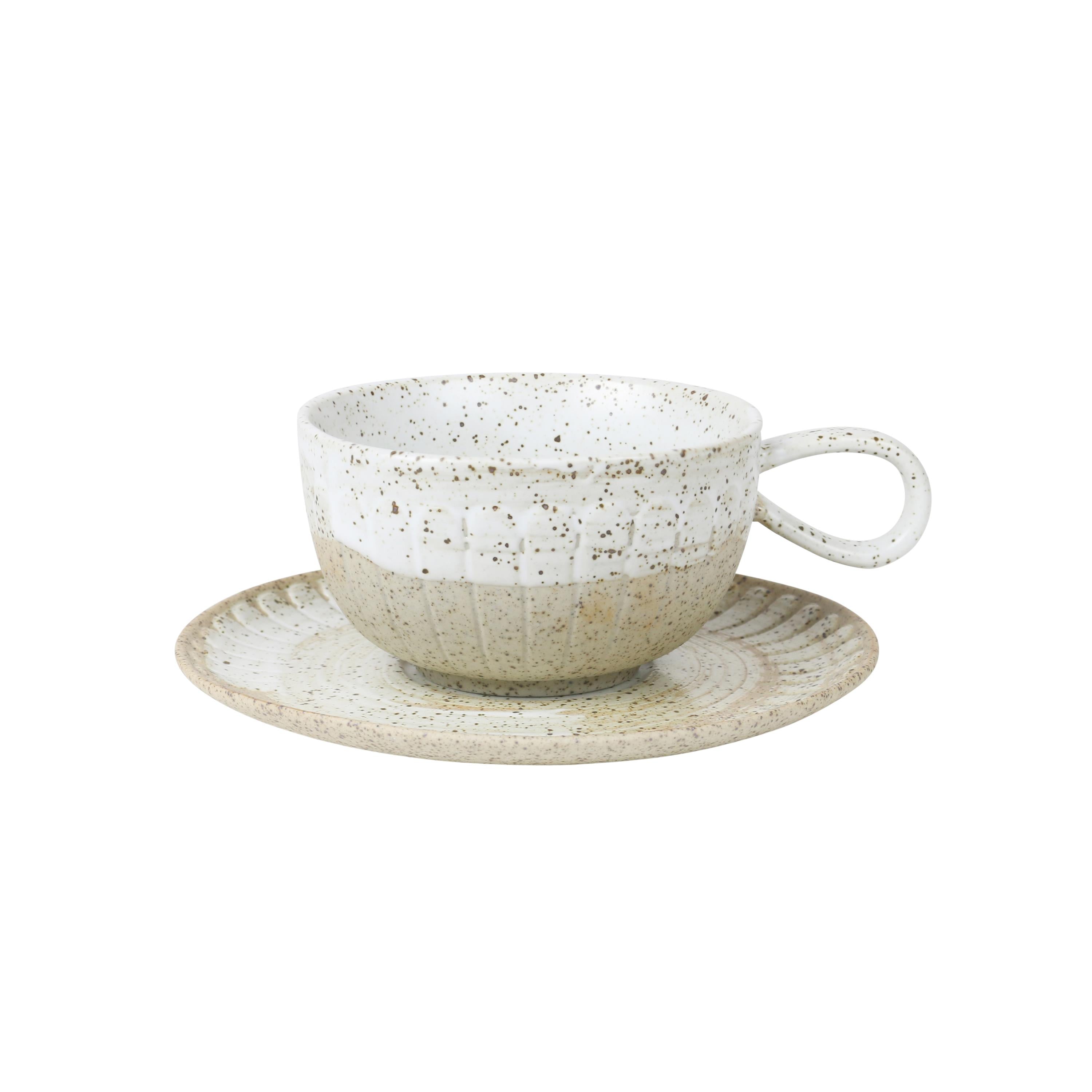 Robert Gordon Ceylon High Tea Cup & Saucer - White