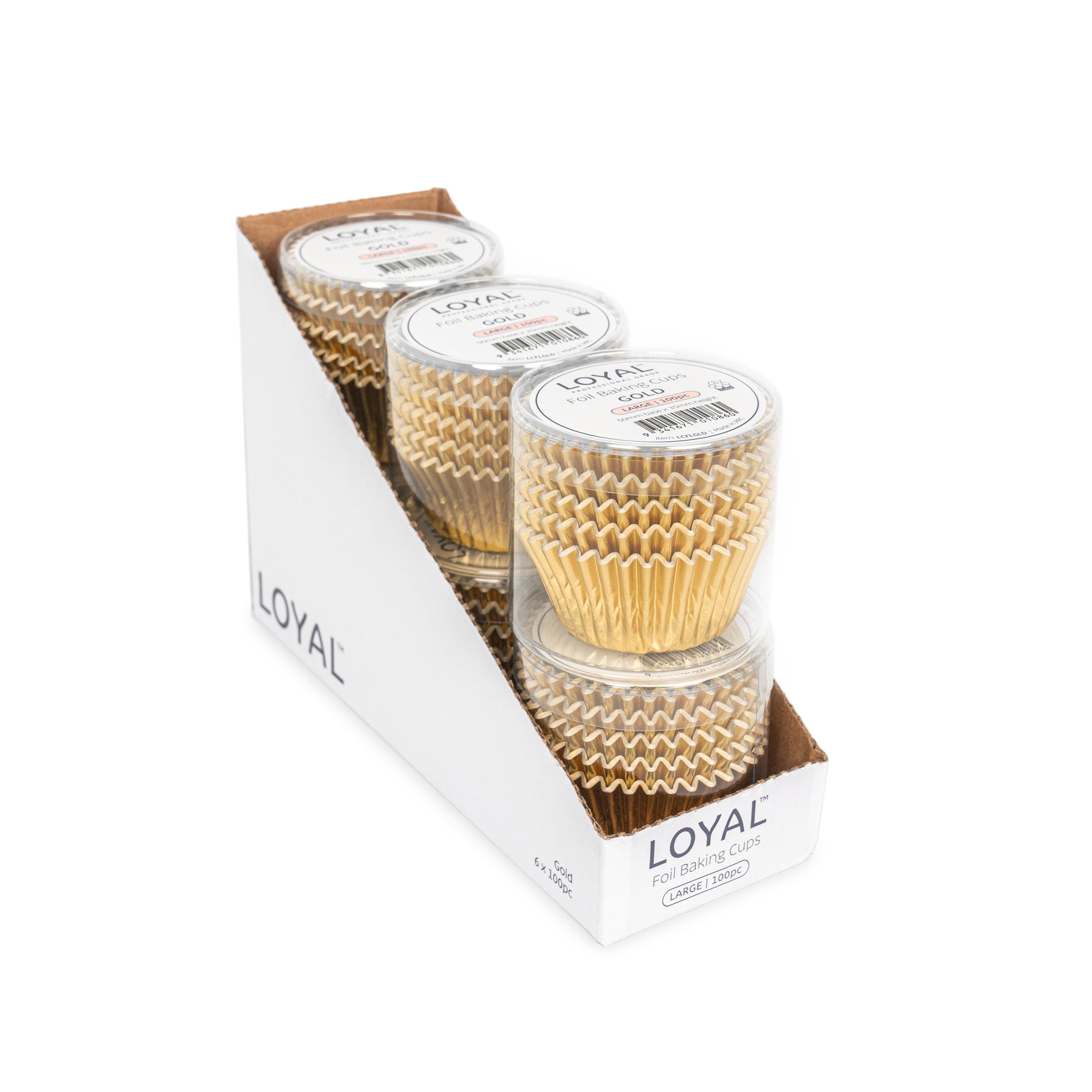 LOYAL Foil Baking Cups Gold (100pc) - Large