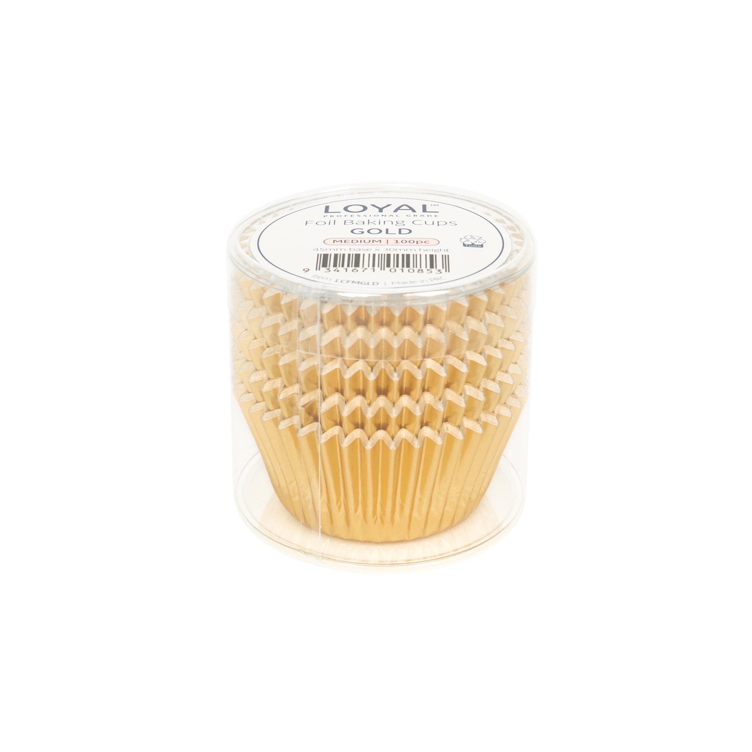 LOYAL Foil Baking Cups Gold (100pc) - Medium
