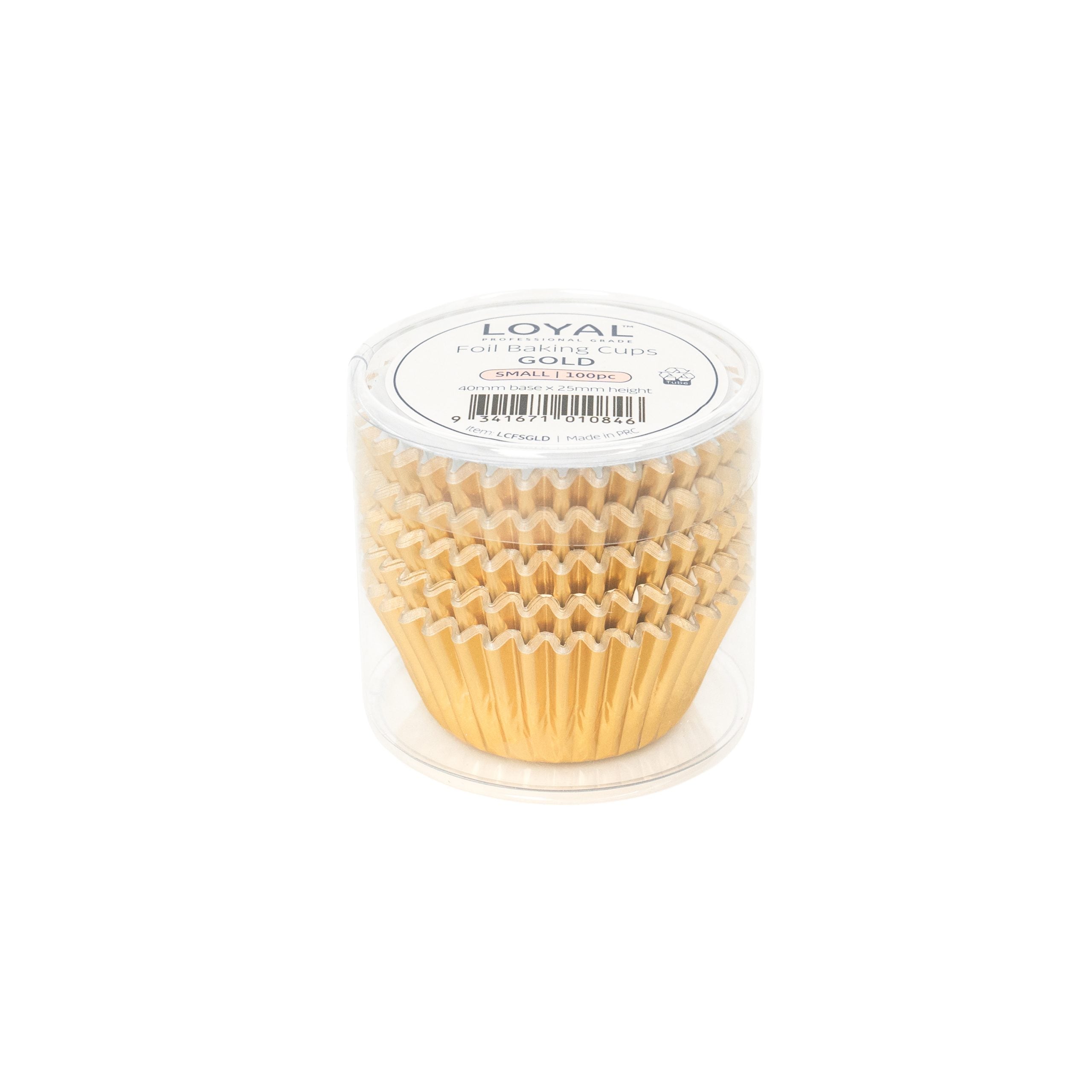 LOYAL Foil Baking Cups Gold (100pc) - Small