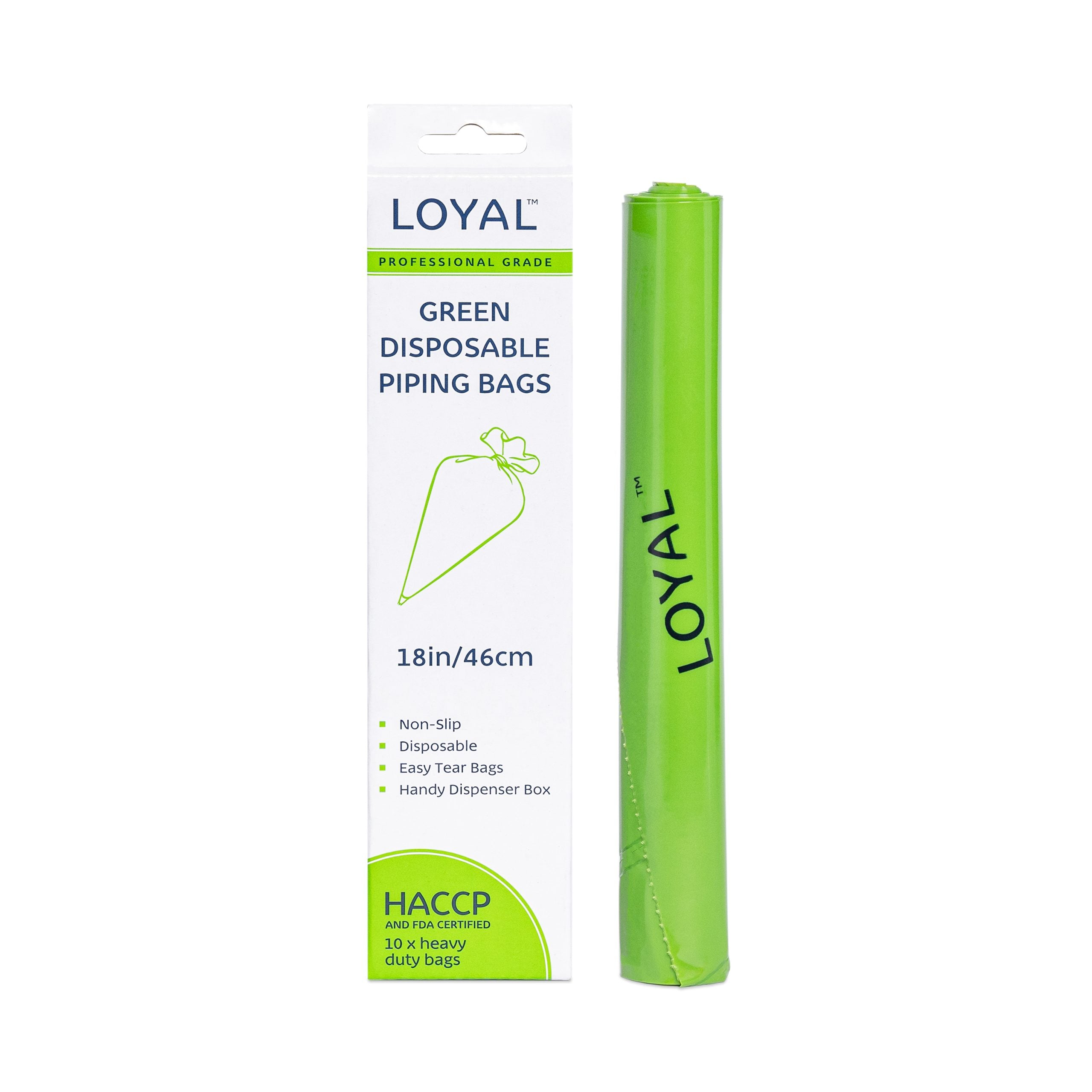 LOYAL Disposable Piping Bags Green 18 Inch 10 Piece