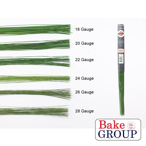 Bake Group Flower Wire 28 Gauge Dark Green