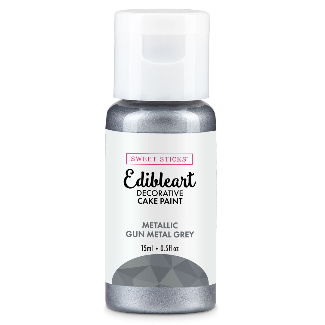 SWEET STICKS Metallic Edibleart Paint - Gun Metal Grey