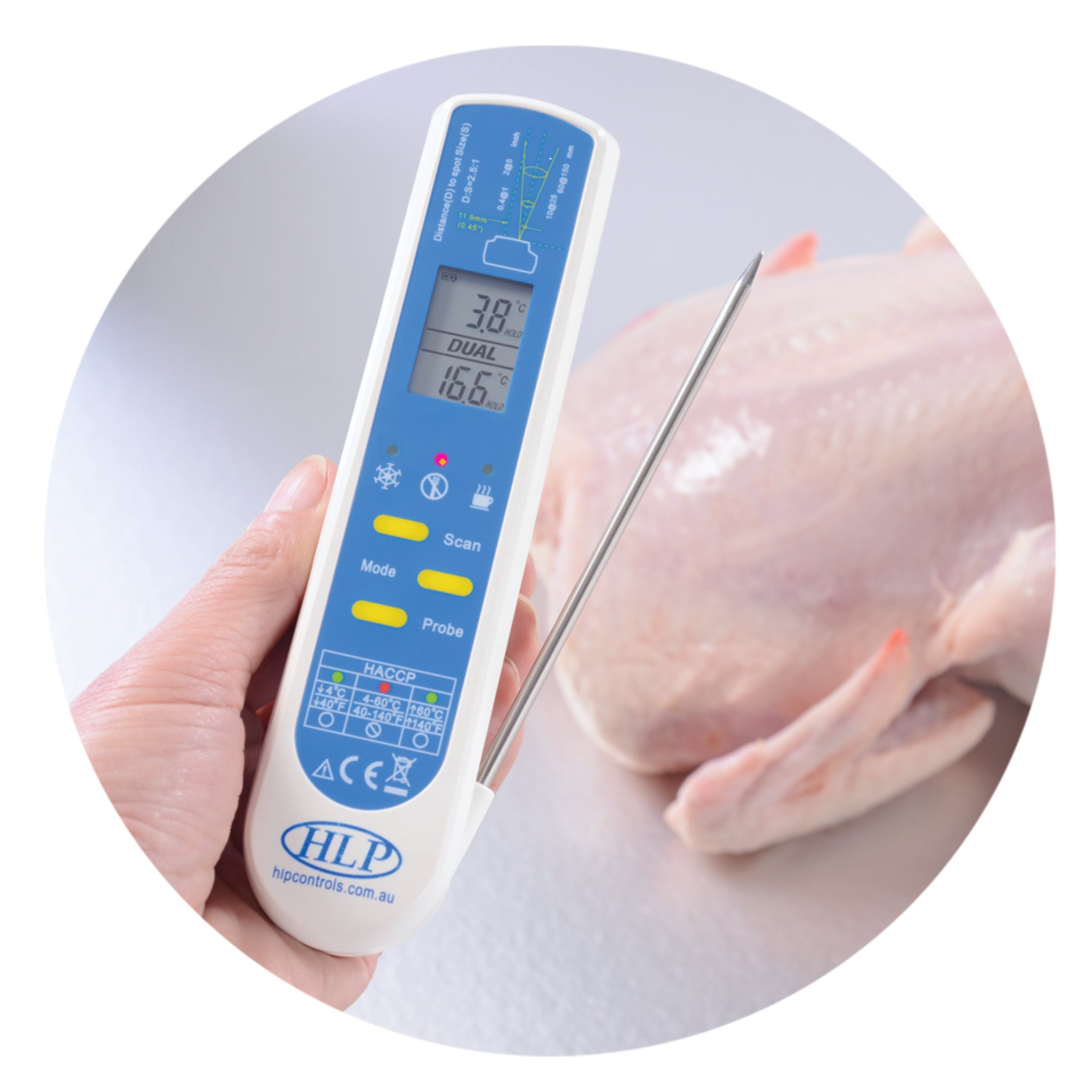 HLP HACCP Dual Infrared & Probe Thermometer