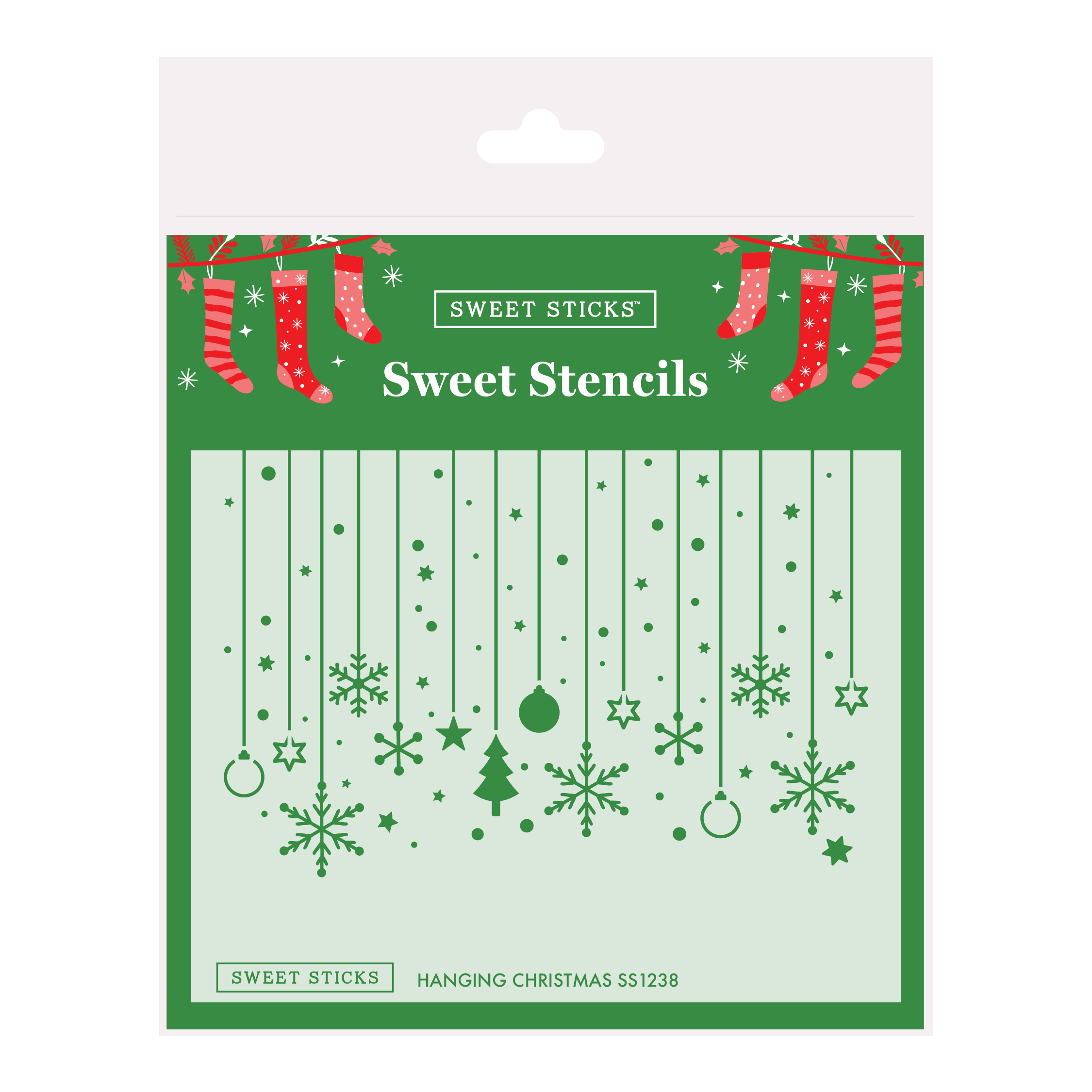 SWEET STICKS Sweet Stencils Christmas Range - Hanging Christmas