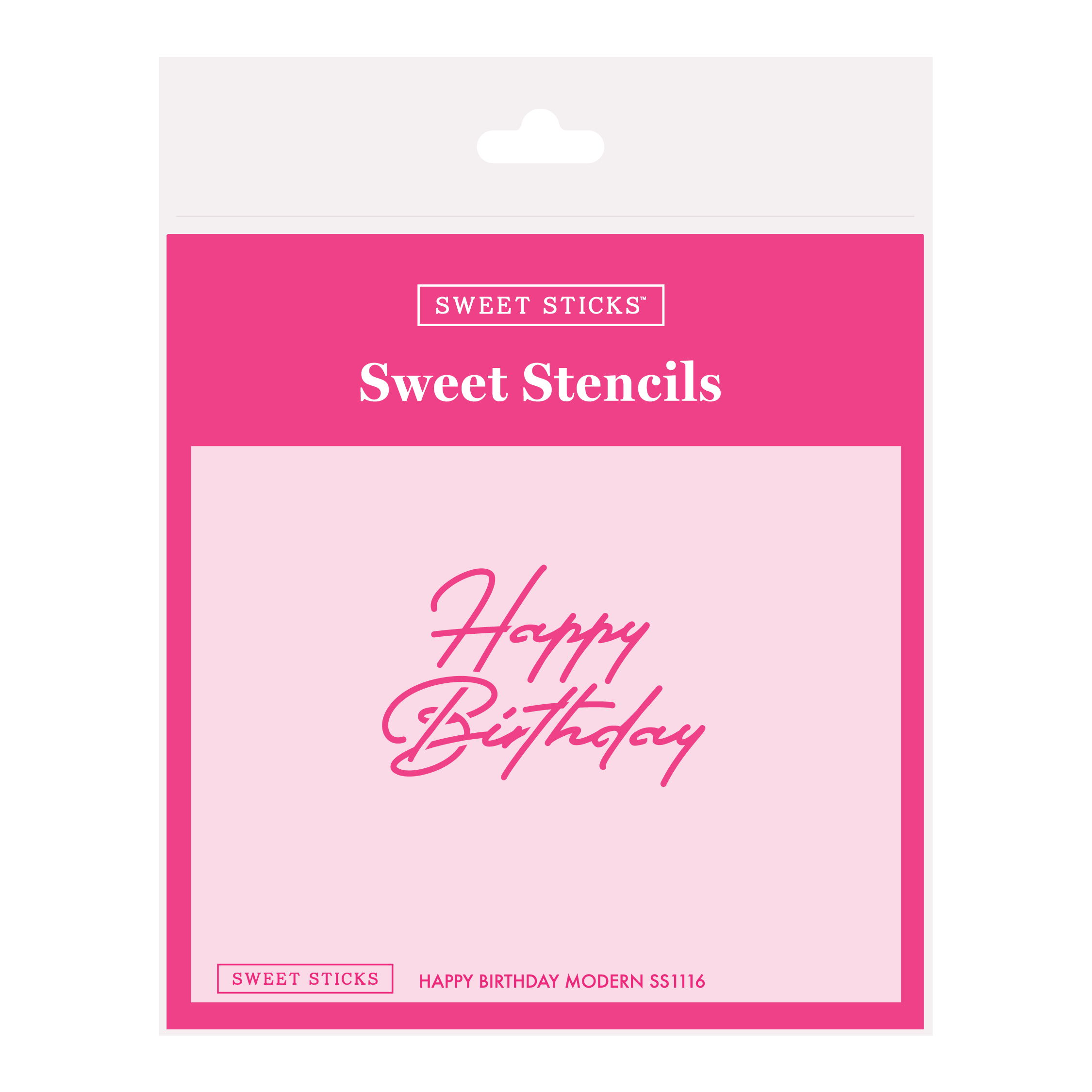 SWEET STICKS Sweet Stencils Birthday Range - Happy Birthday Modern