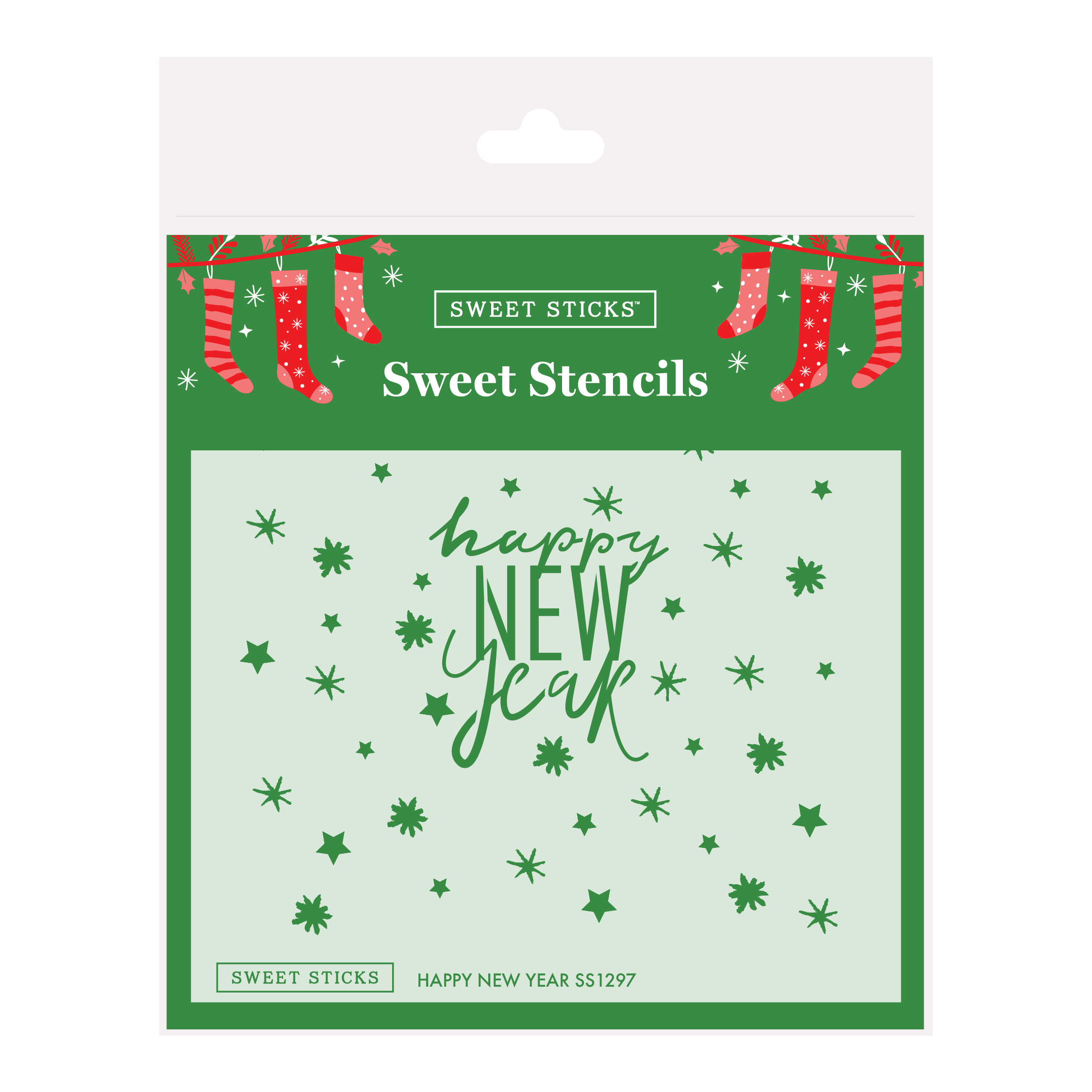 SWEET STICKS Sweet Stencils Assortment Range - Happy New Year