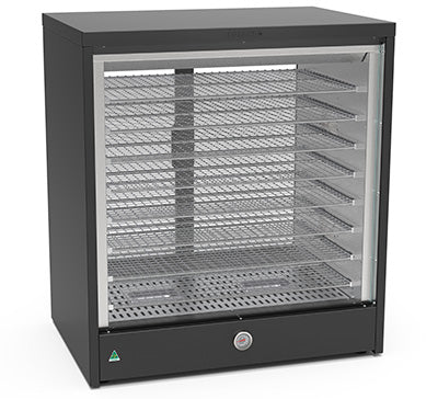 Roband Commercial Heat n Hold Black Food Display Warmer Sliding Glass HB200R