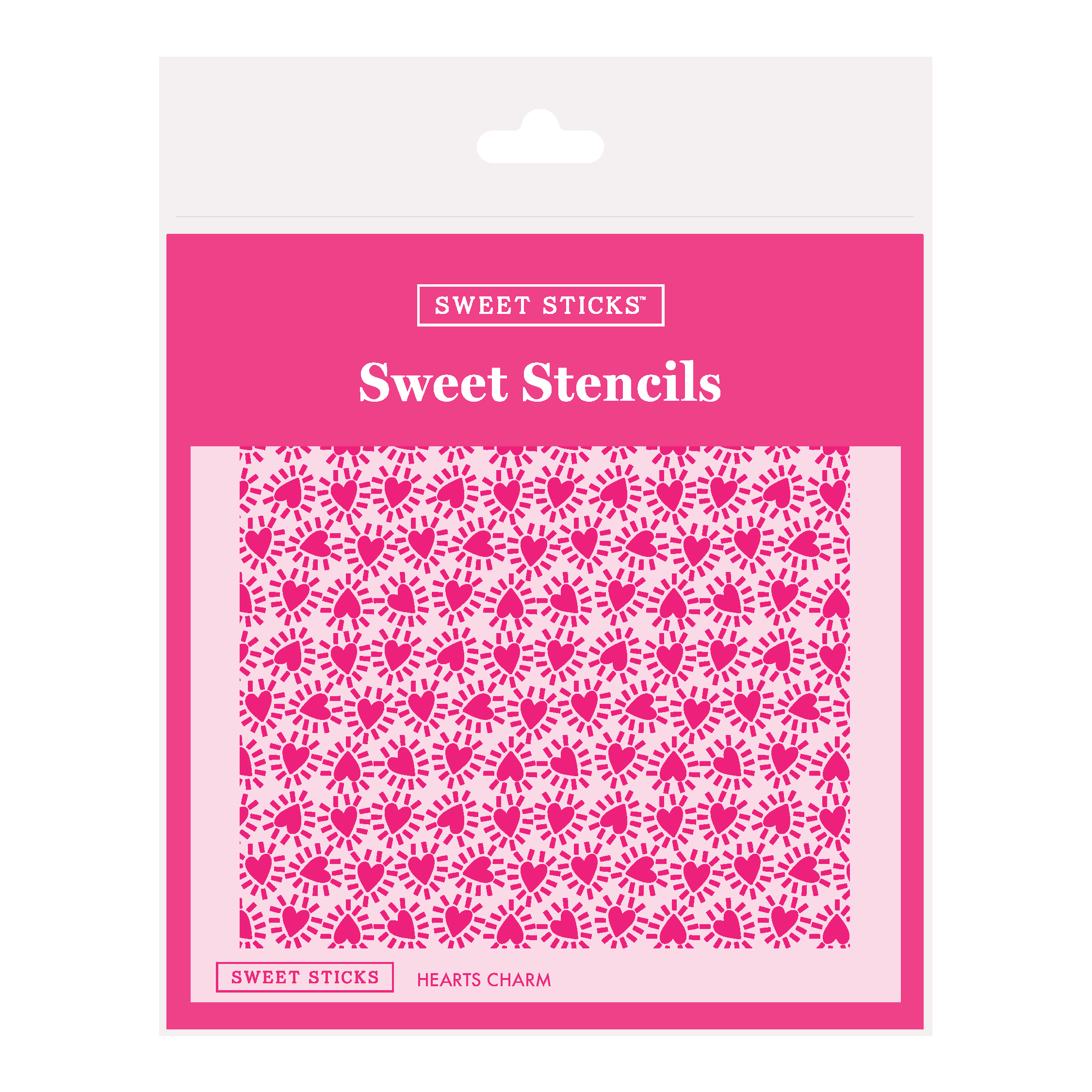 SWEET STICKS Sweet Stencils Assortment Range - Hearts Charm