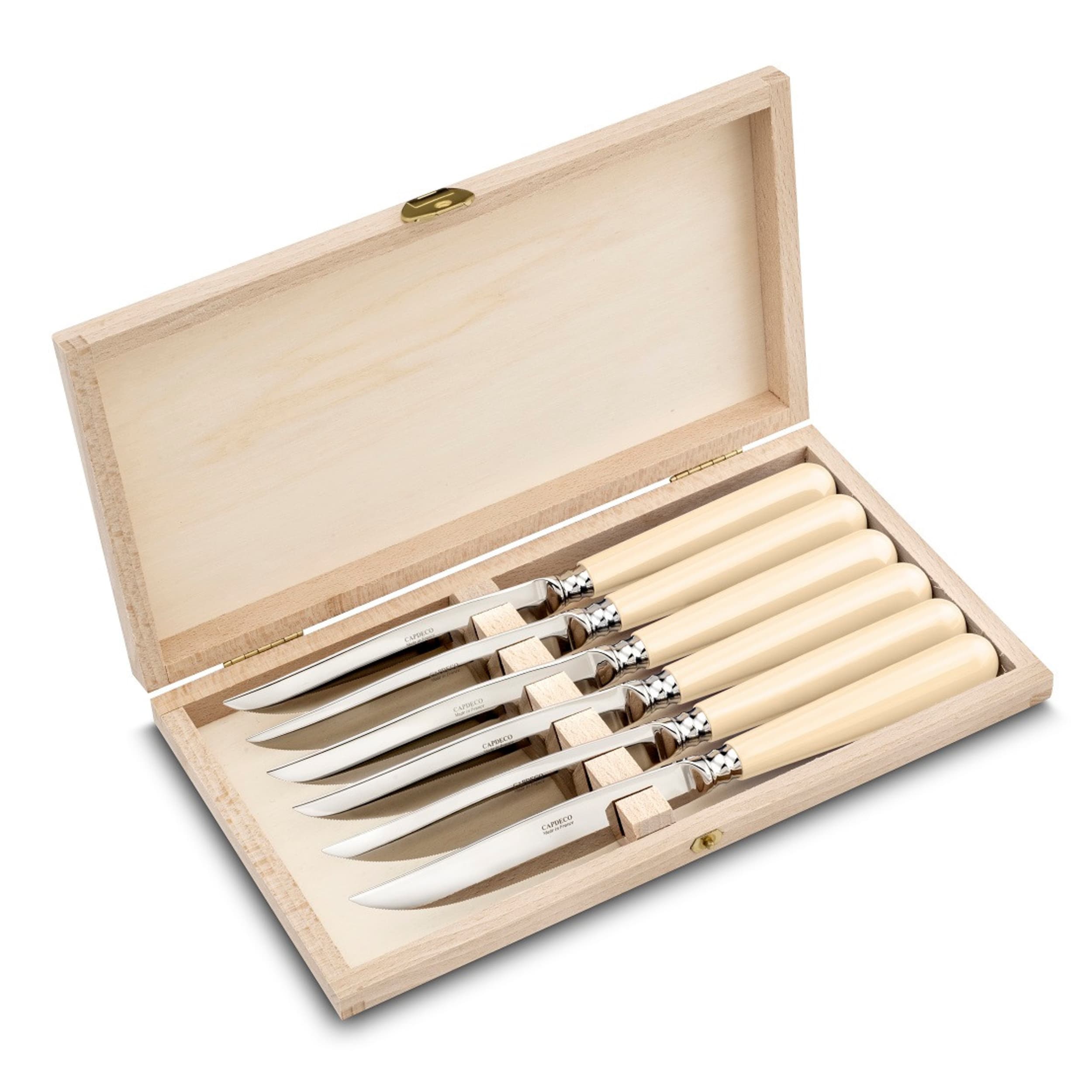 Capdeco Helios Forged Steak Knife 6 Piece Set Ivory