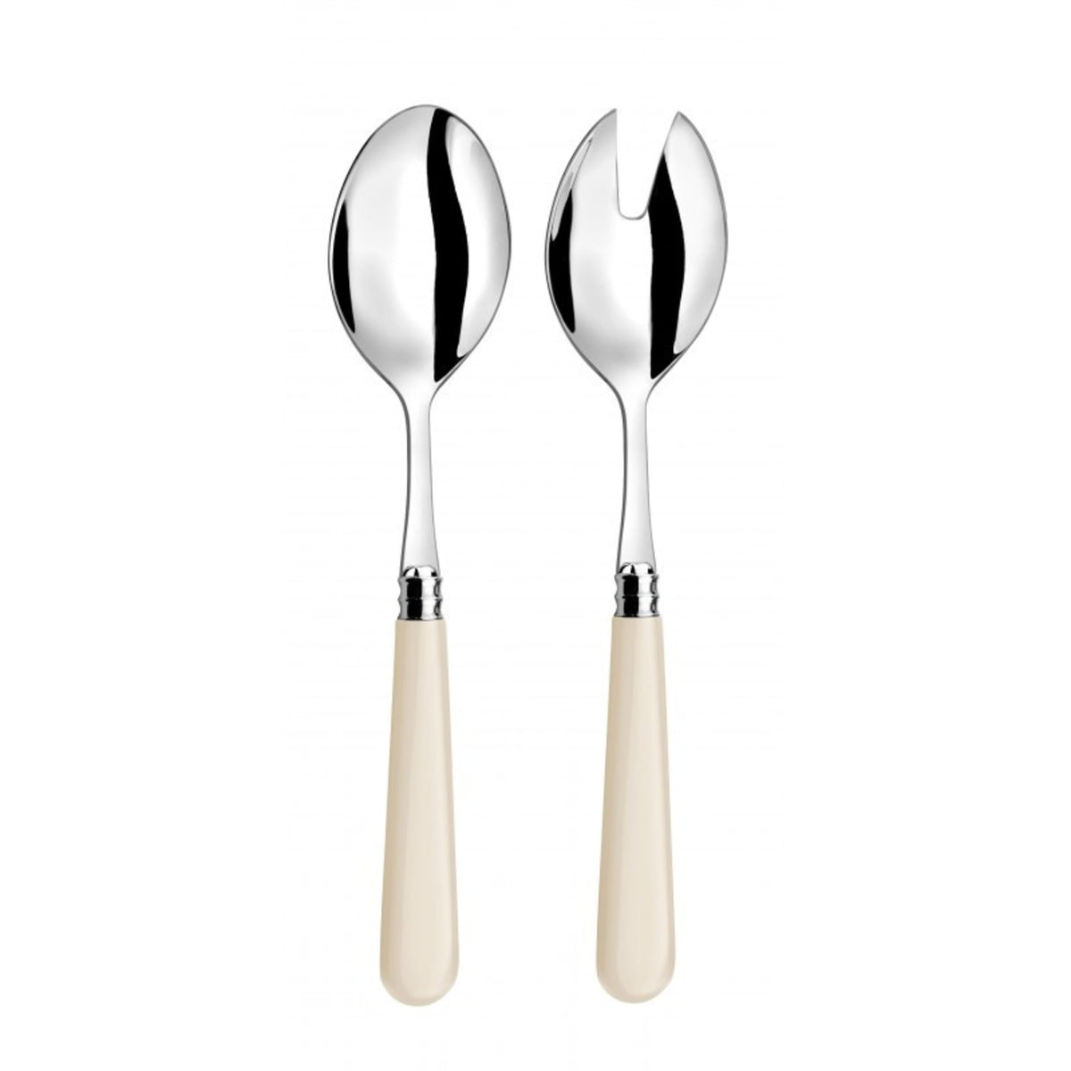 Capdeco Helios Salad Server Set Ivory