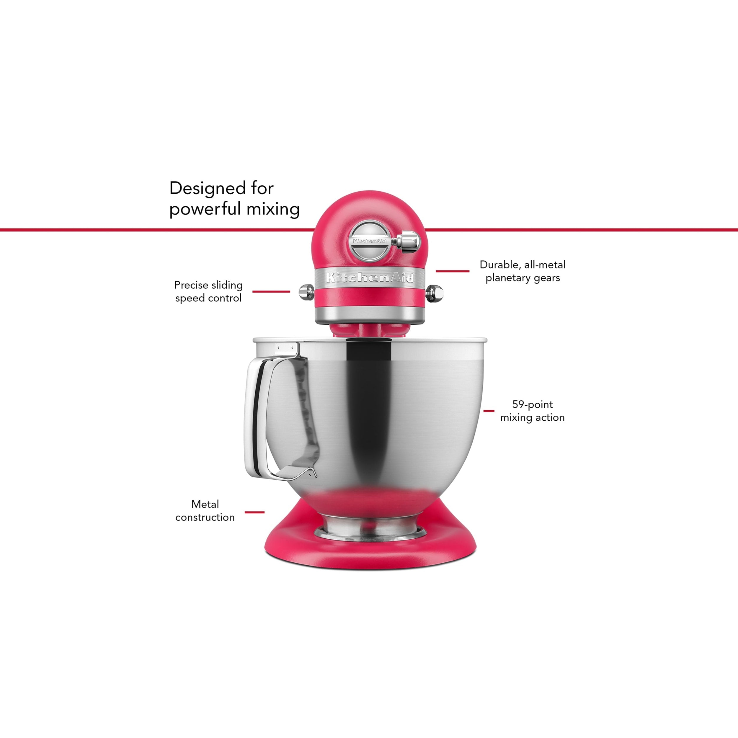 KitchenAid Artisan Tilt-Head Stand Mixer - Hibiscus KSM195