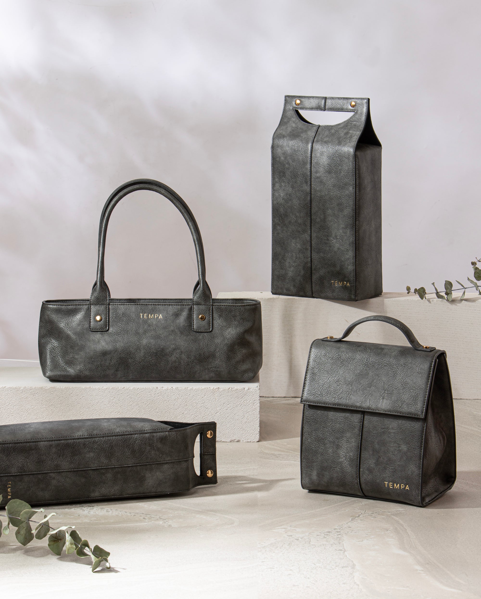 Tempa Harley Charcoal Double Wine Bag