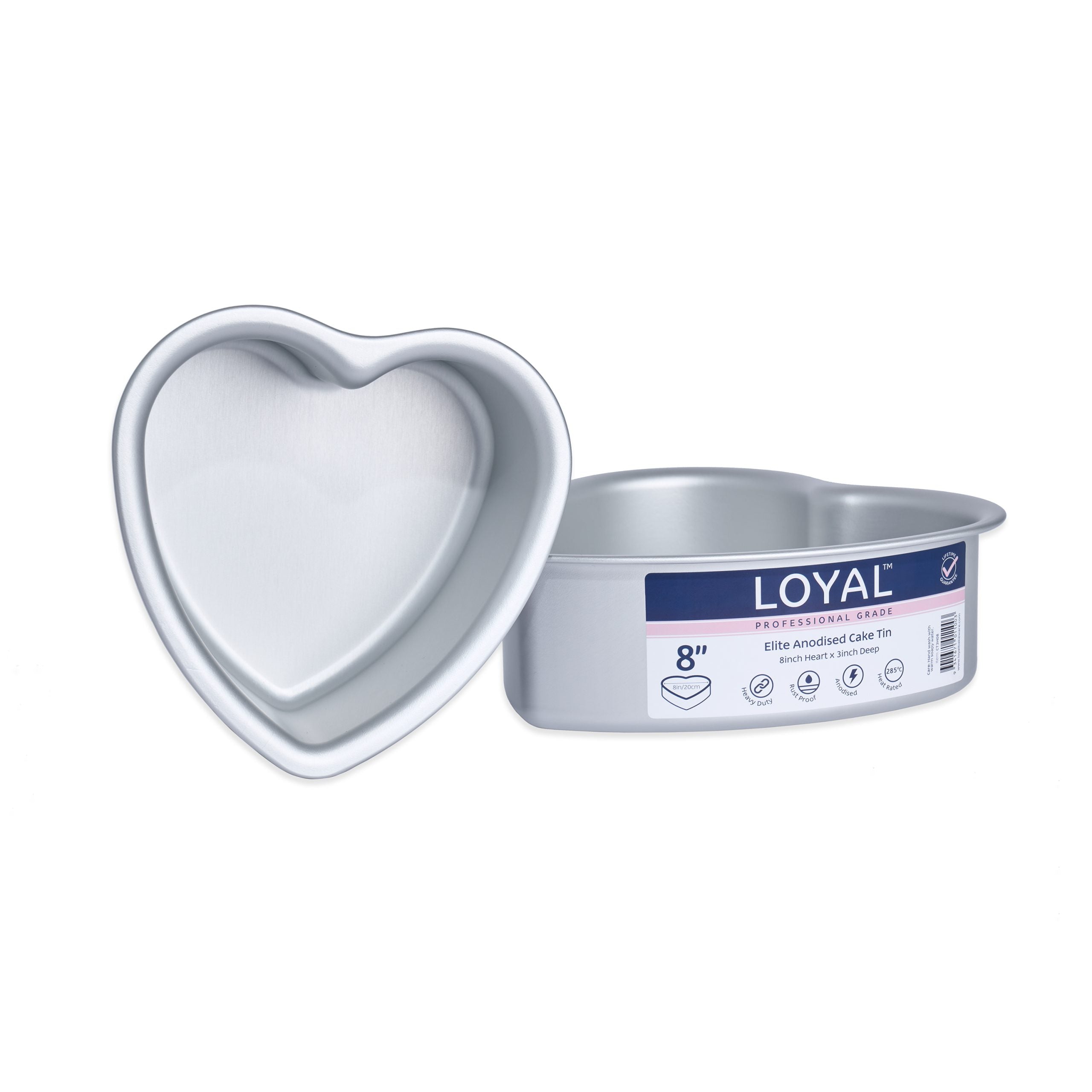 LOYAL Elite Anodised Heart Cake Tin 6 Inch