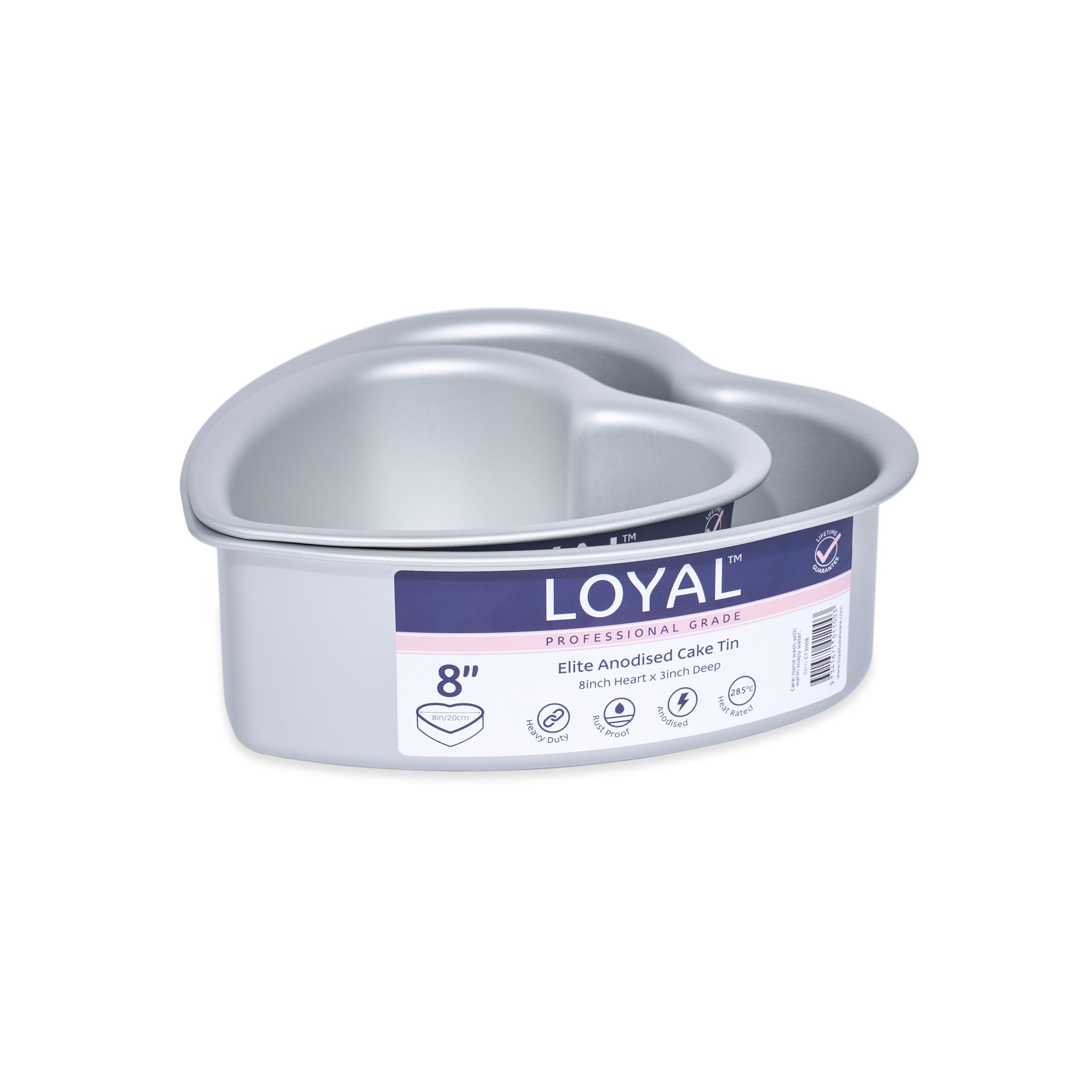 LOYAL Elite Anodised Heart Cake Tin 6 Inch