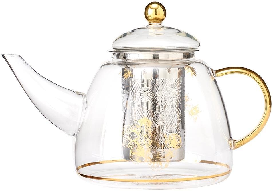 Ashdene Honey Bee Glass Teapot