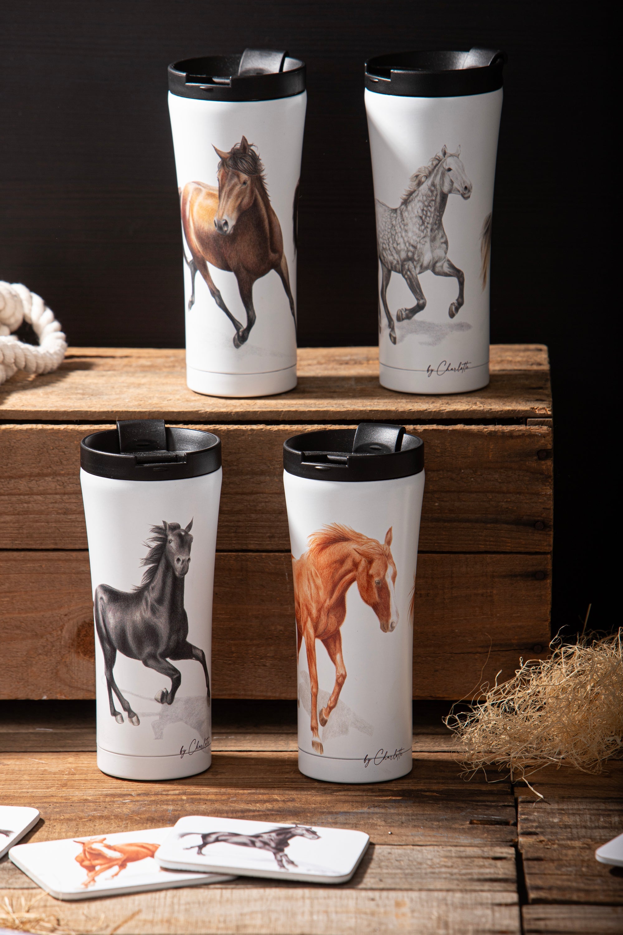 Ashdene Horses By Charlotte Grey Travel Mug