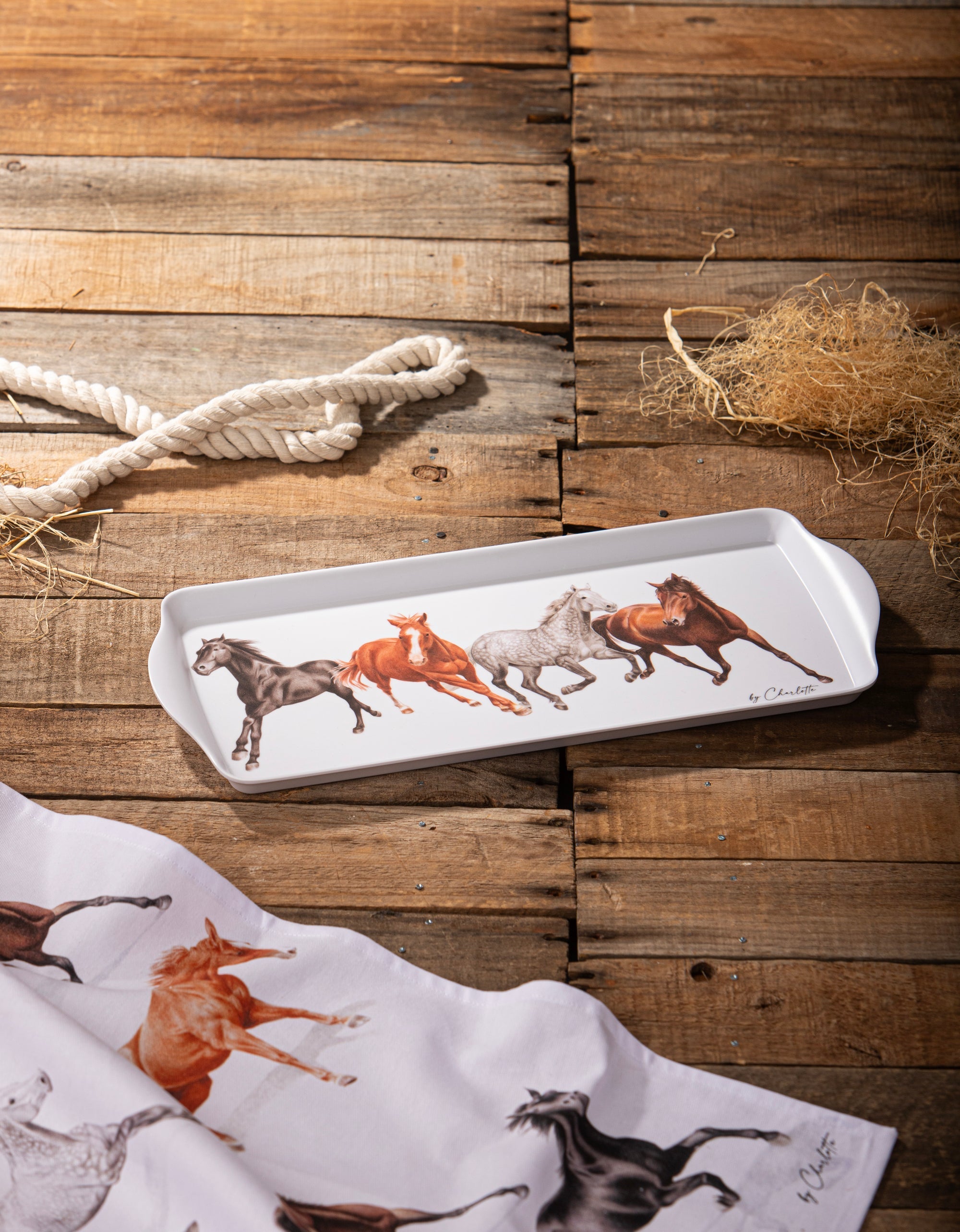 Ashdene Horses By Charlotte Sandwich Tray