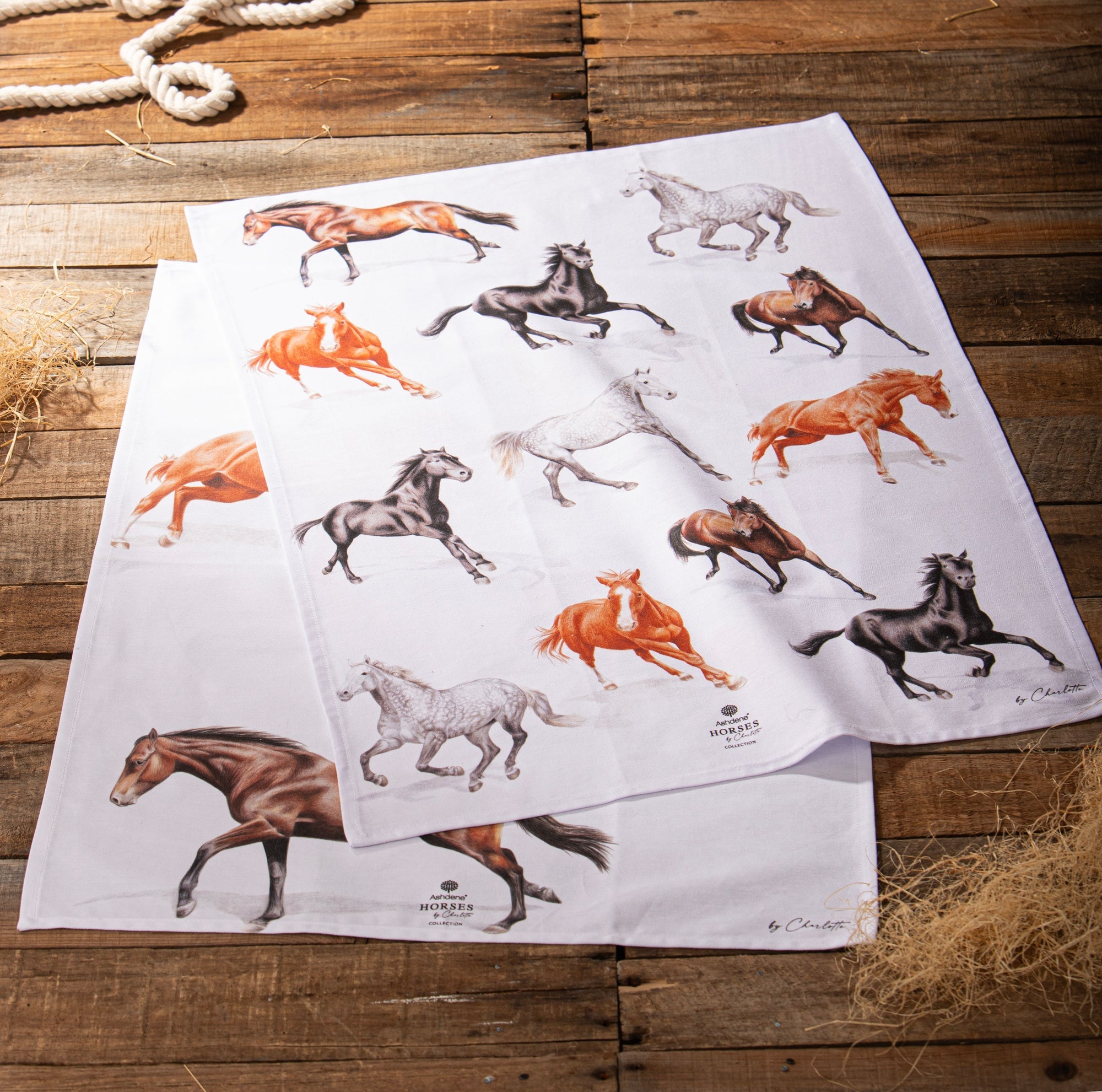 Ashdene Horses By Charlotte 2pk Kitchen Towel